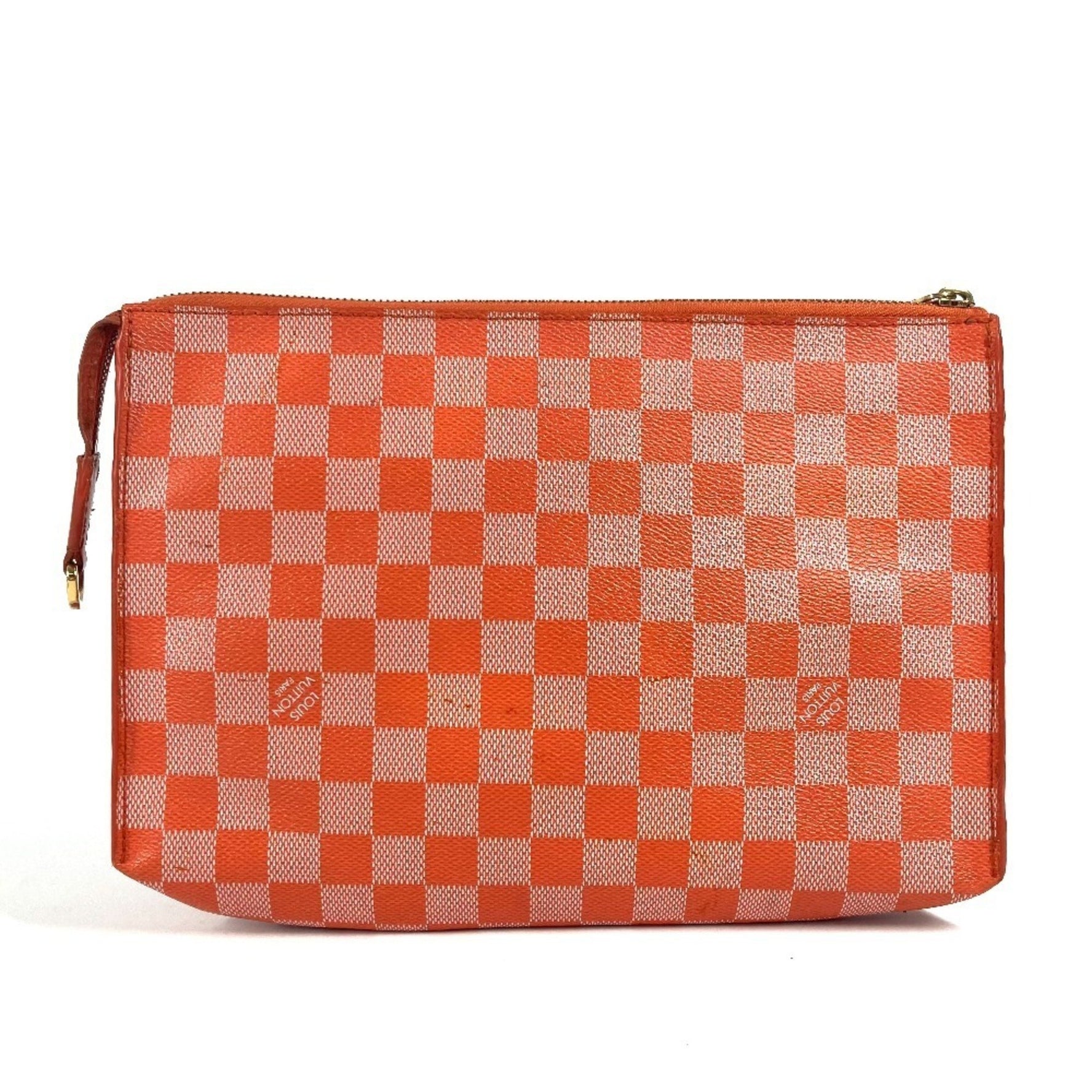 Louis Vuitton Damier Color Module Bag, Clutch Pouch, Shoulder Canvas, Pimon Orange