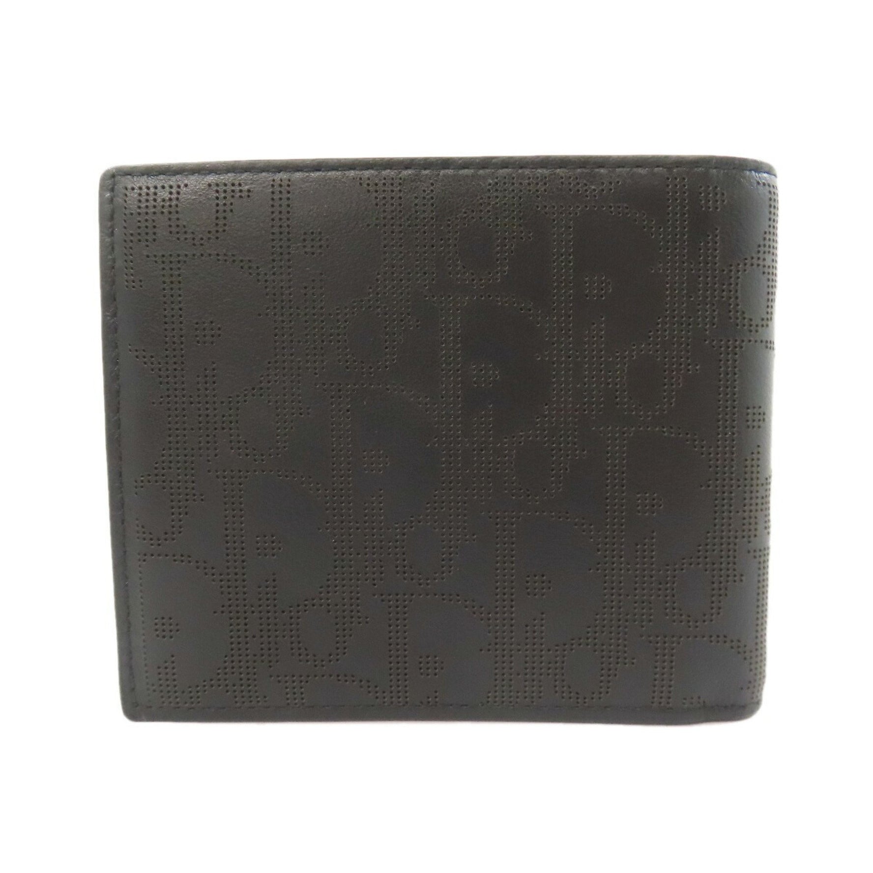 Christian Dior Trotter Print Bifold Wallet Leather