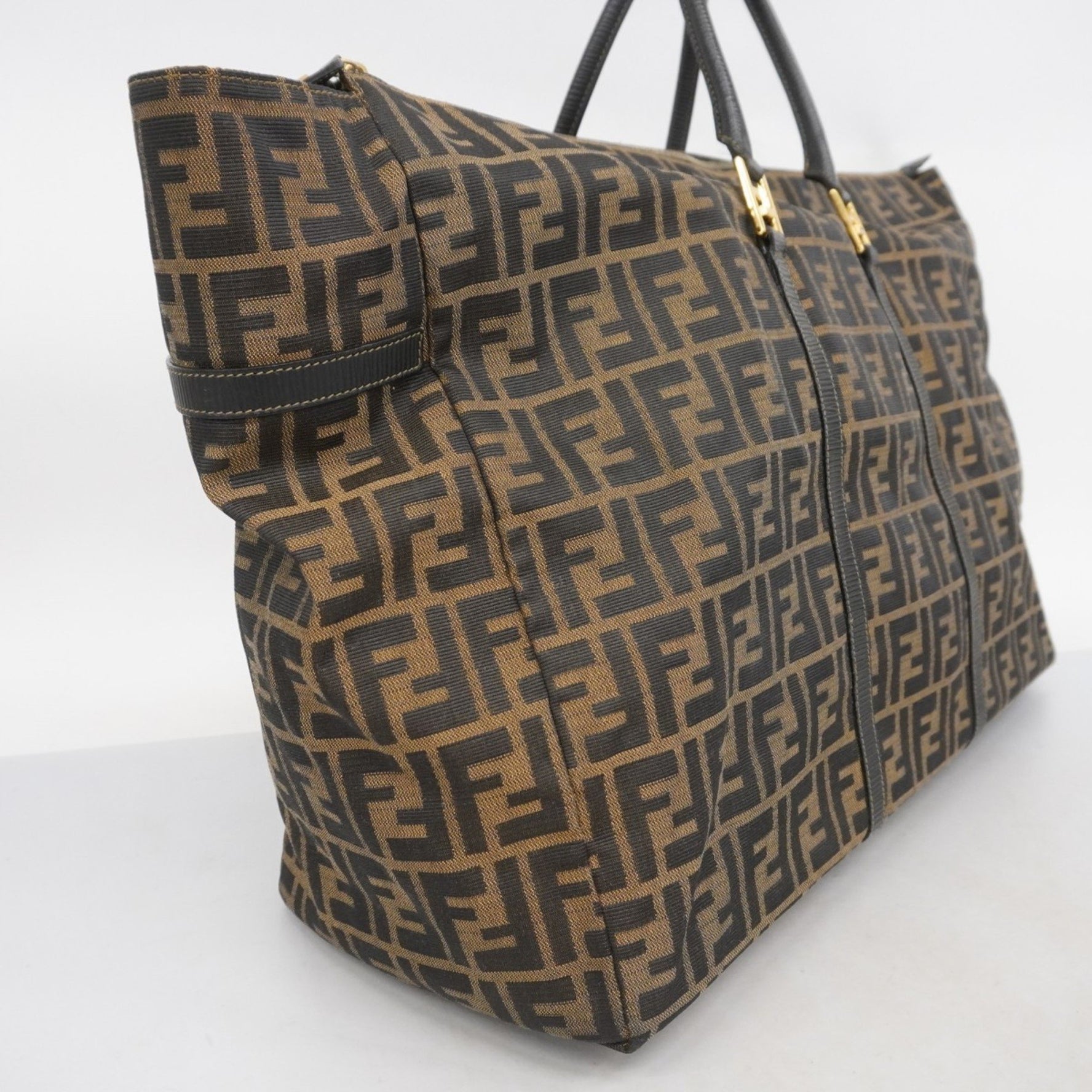 Fendi Boston bag in brown Zucca nylon for women