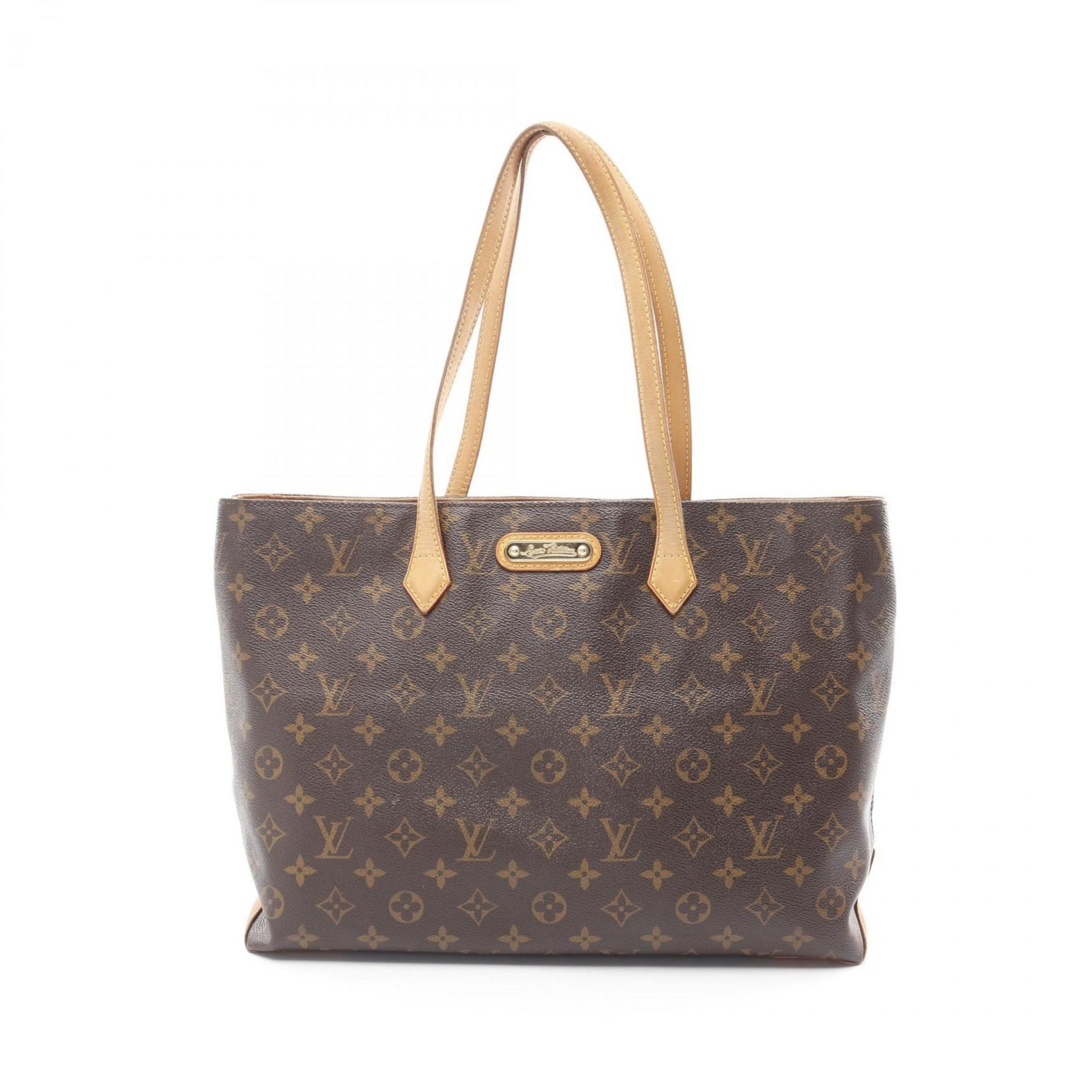 Louis Vuitton Wilshire MM Monogram Tote Bag in Coated Canvas and Leather, Brown