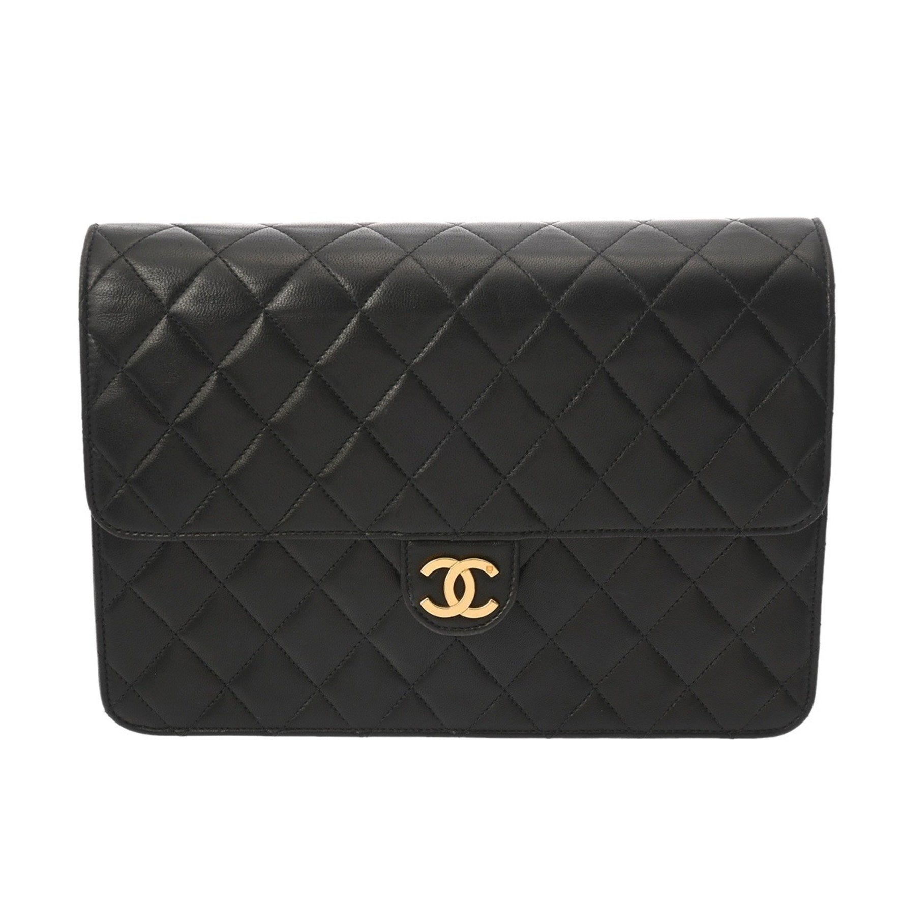 CHANEL Matelasse Push Lock Chain Shoulder Bag, Lambskin
