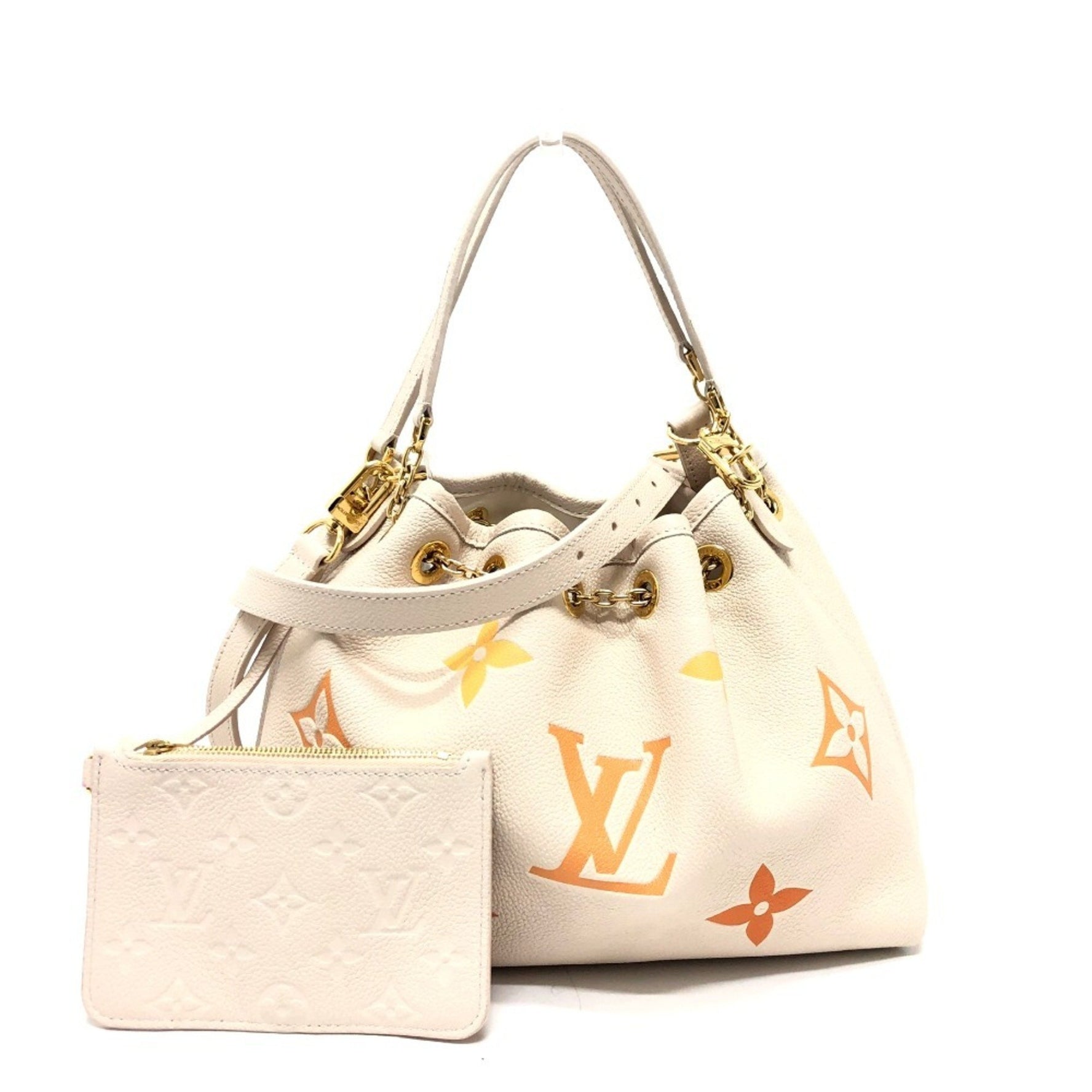 LOUIS VUITTON M46545 Monogram Empreinte Summer Bundle 2-Way Bag, Handbag, Leather, Women's, Beige