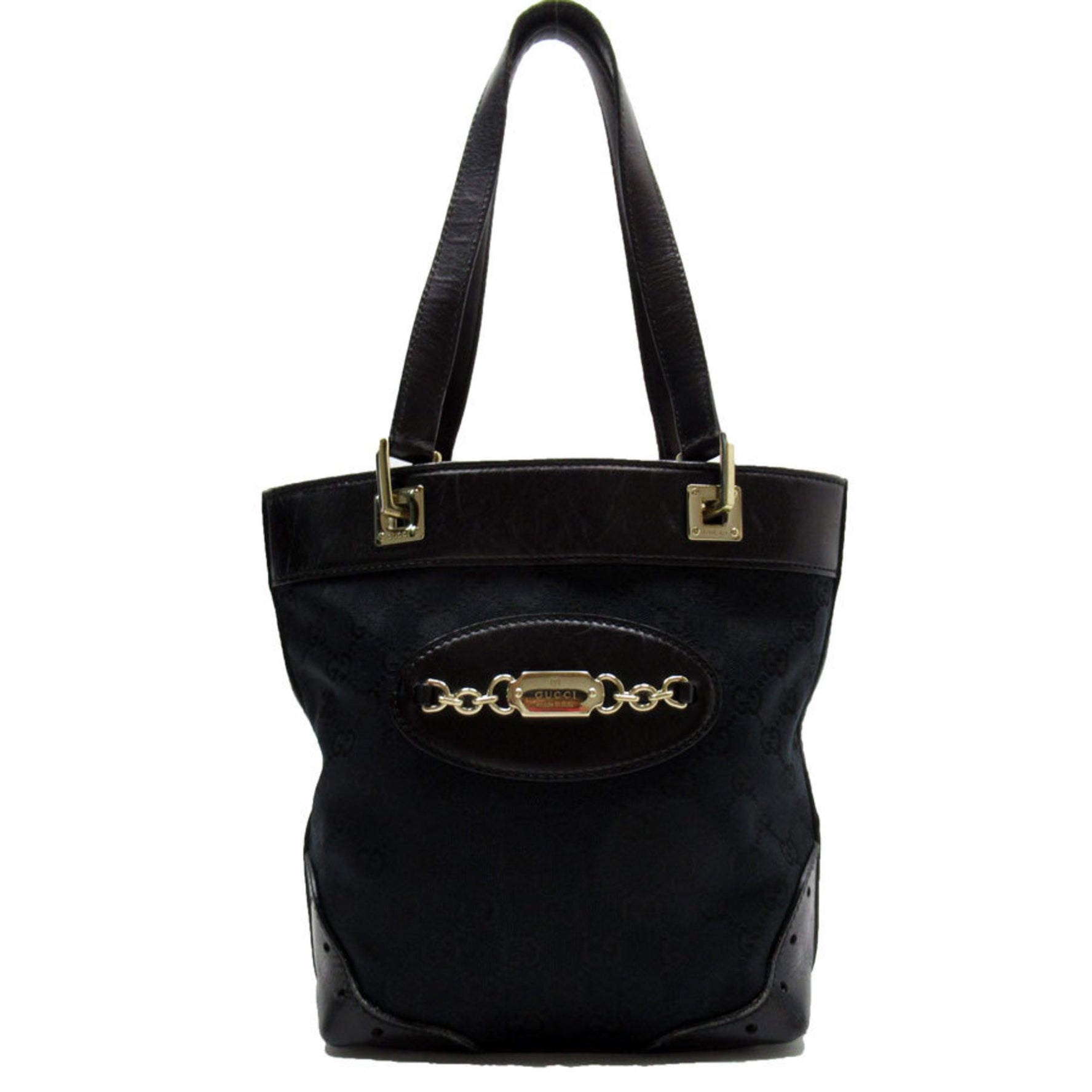 GUCCI Shoulder Bag GG Pattern Canvas Black Men's Women's t18941a