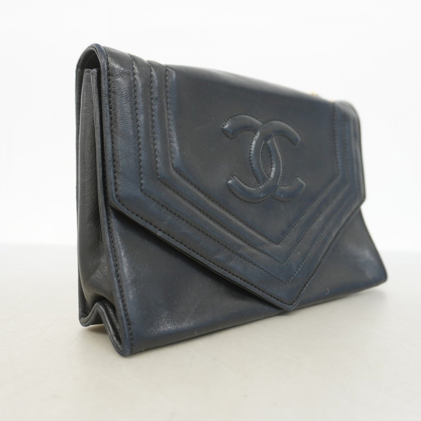 Chanel Shoulder Bag Chain Lambskin Black