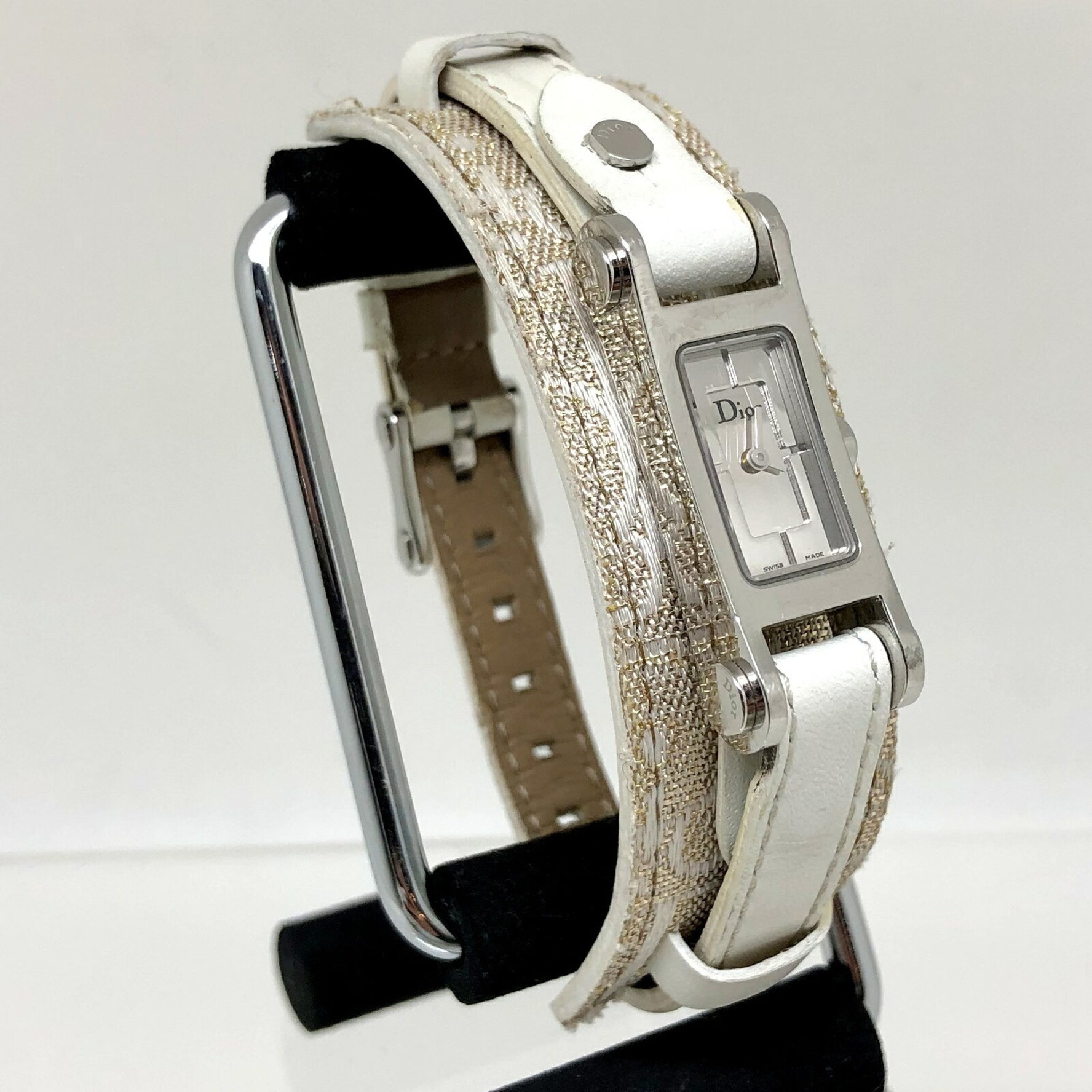 Christian Dior Quartz Watch D104-100 Silver White Dial Women's Trotter Leather Belt IT68SL7U9HO0 RM4375D