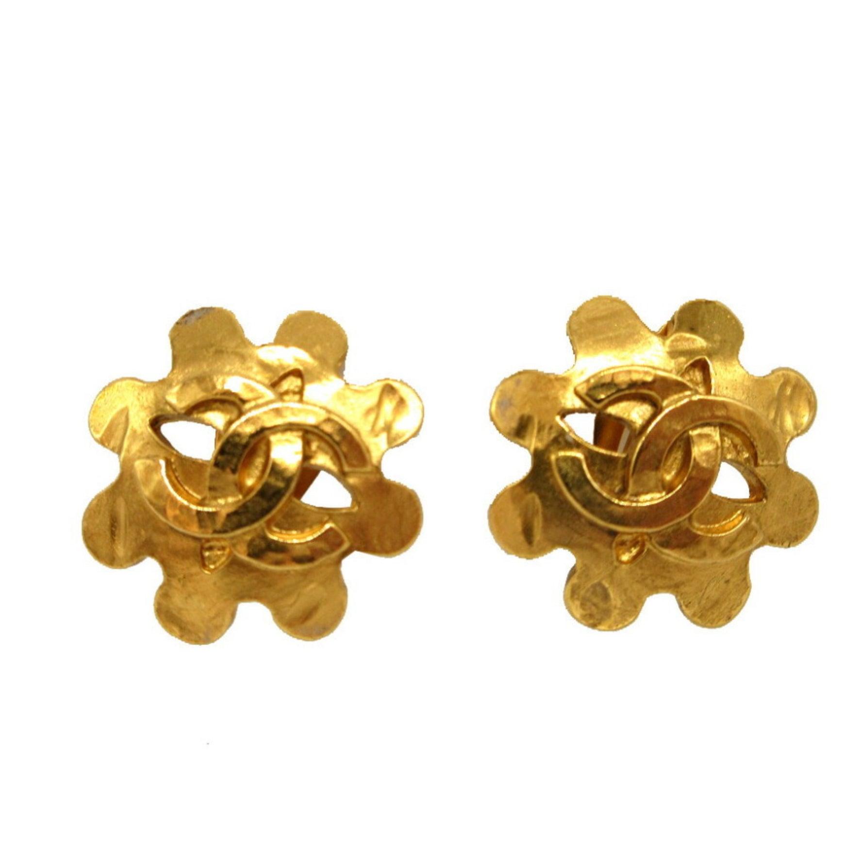 Chanel Coco Mark Metal Earrings