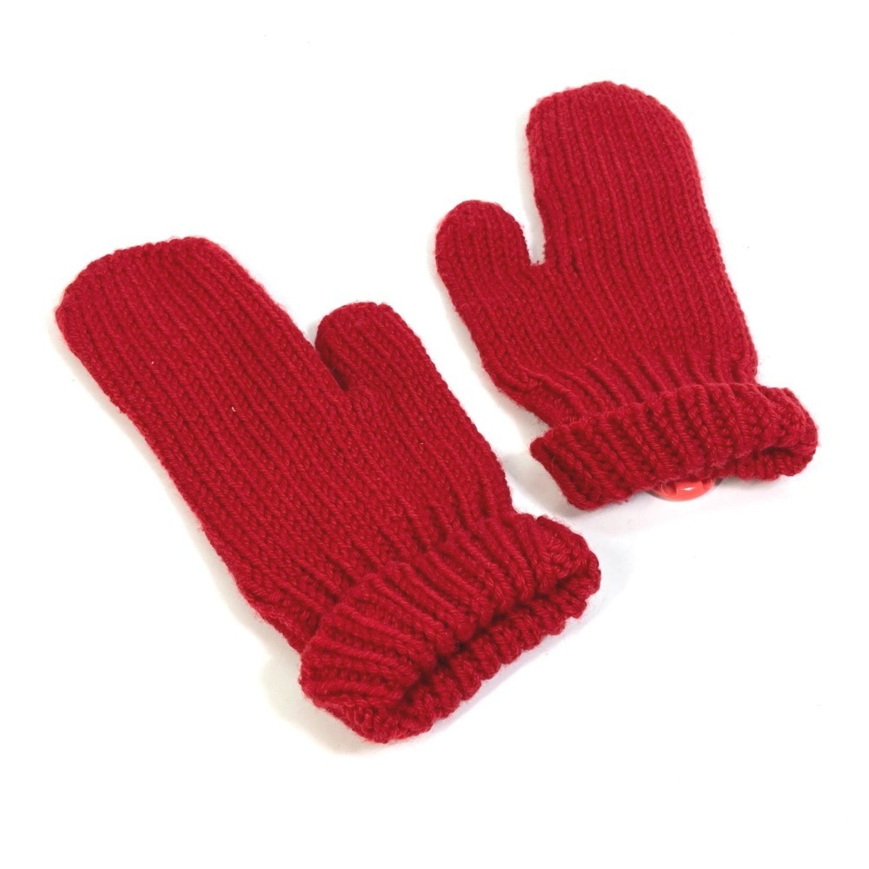 Louis Vuitton Morpheus Constance Mitten Gloves, Wool, Red, Button Badge