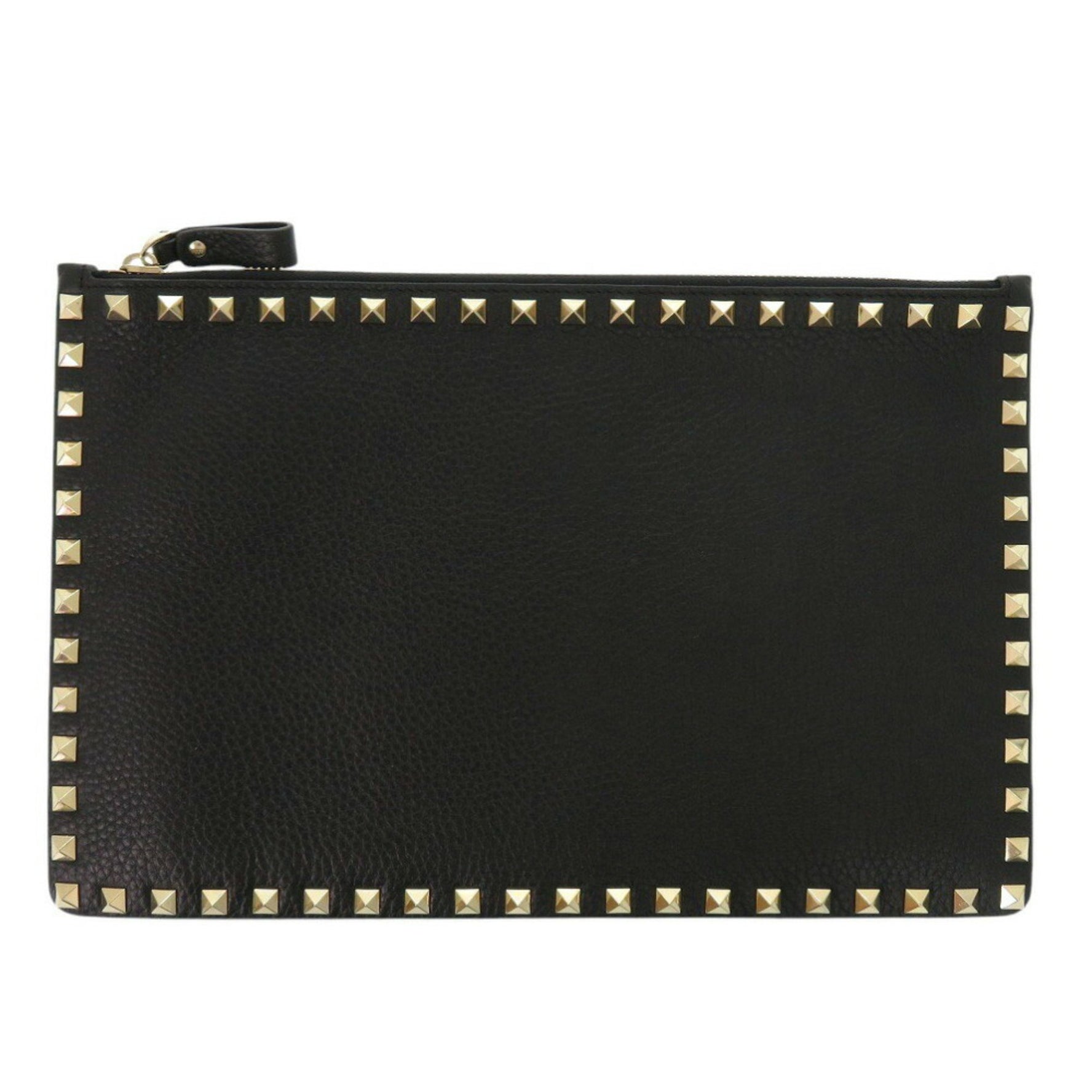 Valentino Garavani Like new Rockstud leather clutch bag (0359)