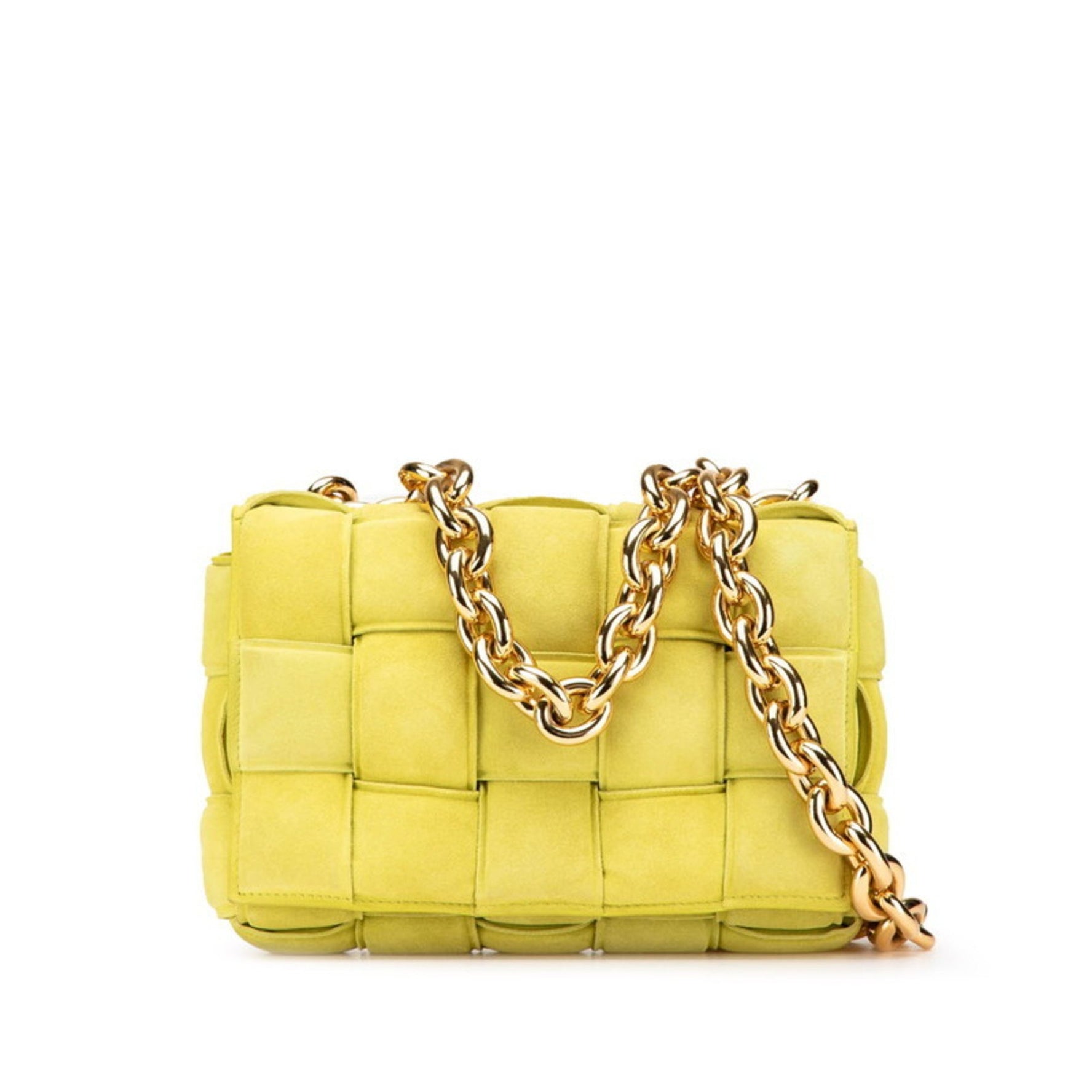Bottega Veneta Cassette Chain Shoulder Bag in Suede