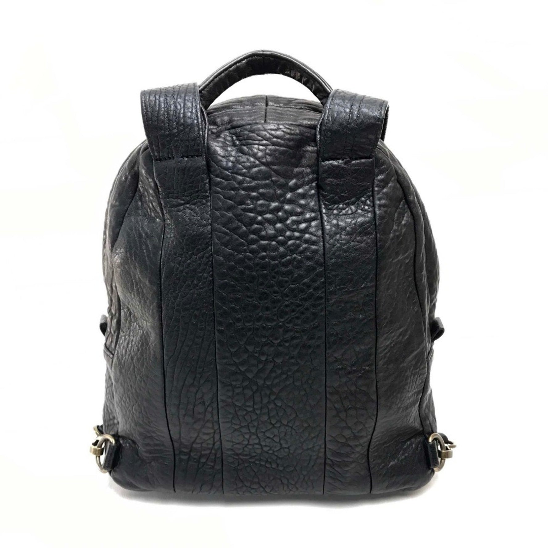Alexander Wang Men's Women's Dumbo Backpack Rucksack Leather Black