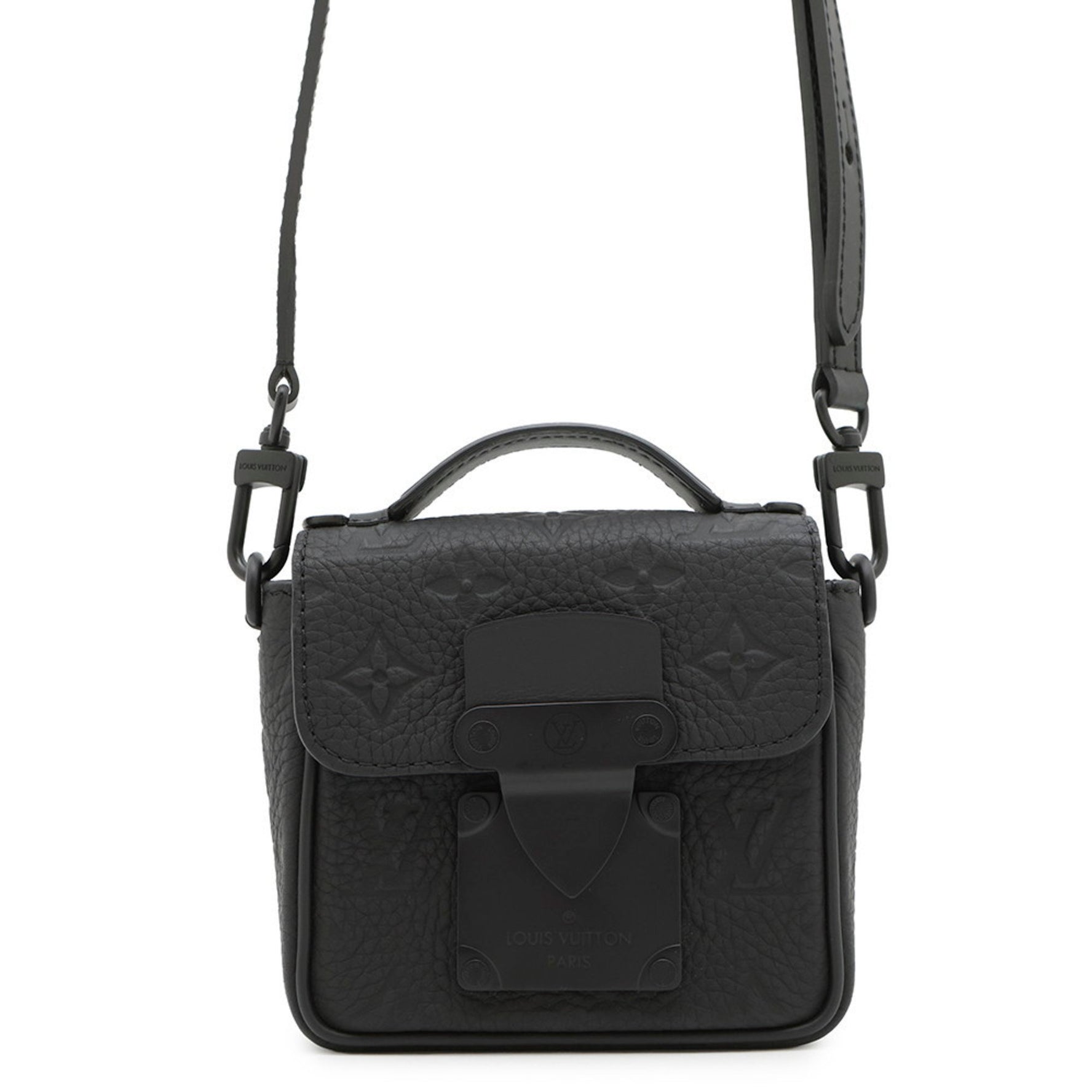 Louis Vuitton Shoulder Bag Monogram Taurillon Pico S-Lock M83148 LOUIS VUITTON Black