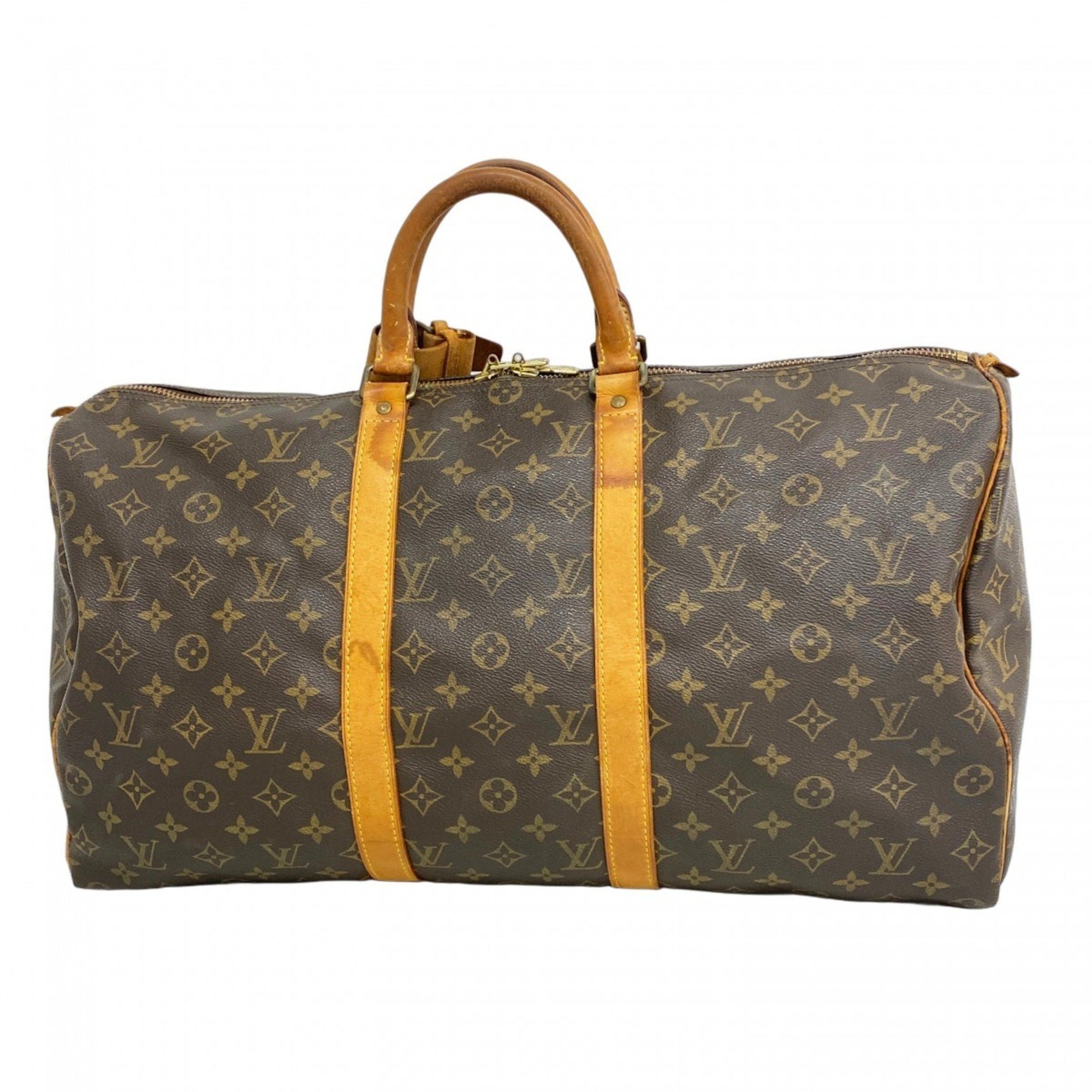 Louis Vuitton Monogram Keepall 50 Boston Bag M41426 Brown Women's