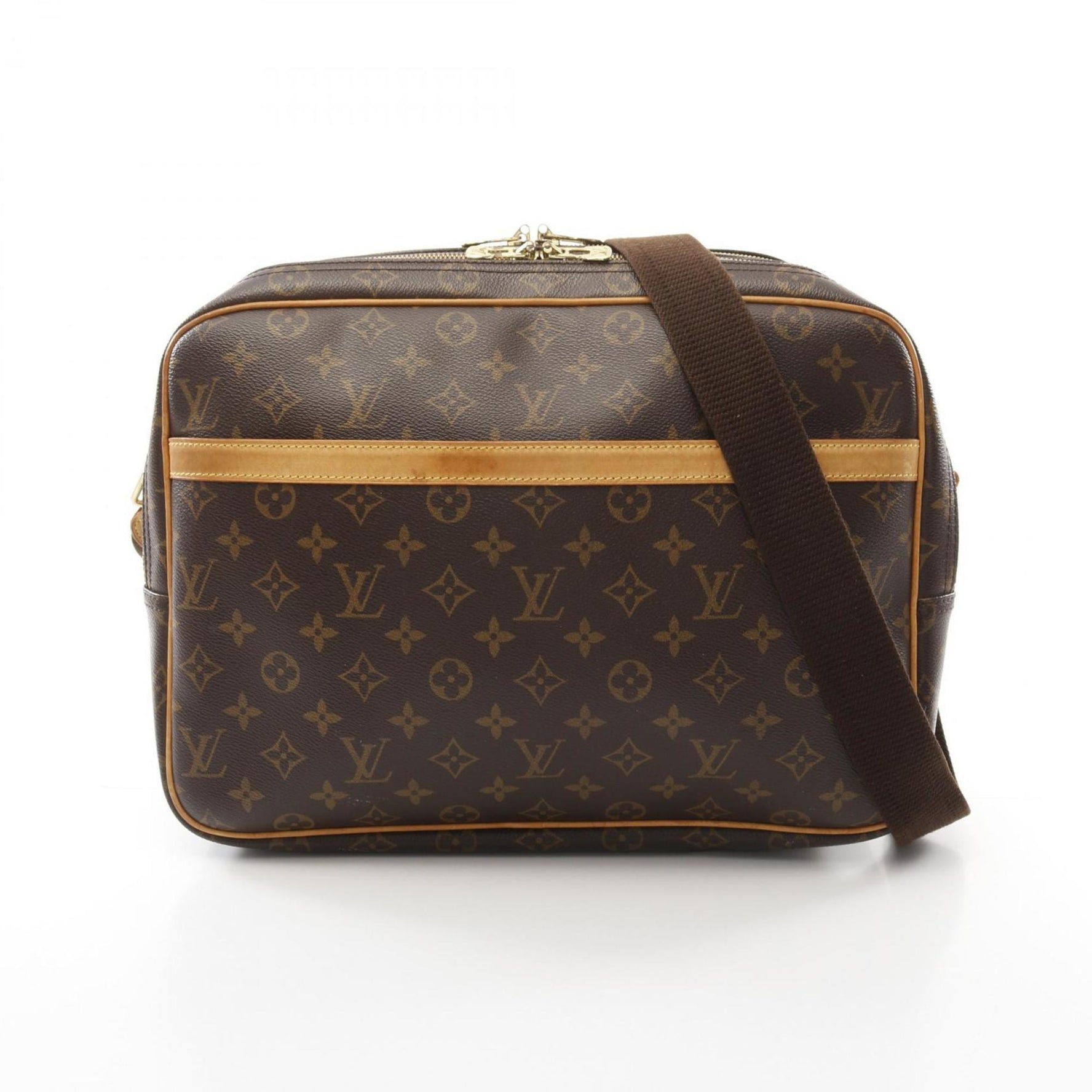 Louis Vuitton Reporter GM Monogram Shoulder Bag in Coated Canvas and Leather