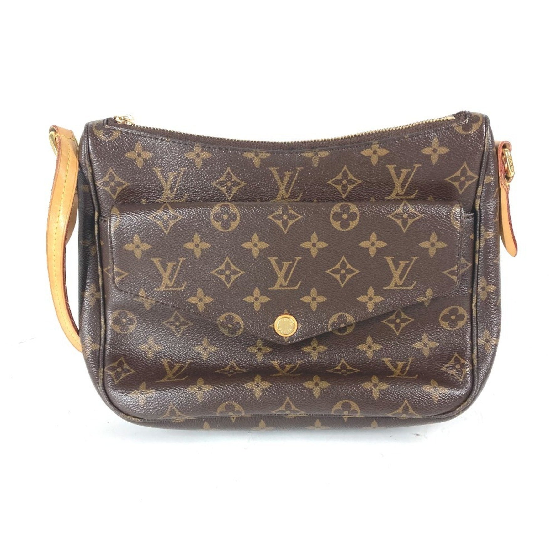 LOUIS VUITTON M41679 Monogram Mabillon Pochette Shoulder Bag Canvas Women's Brown