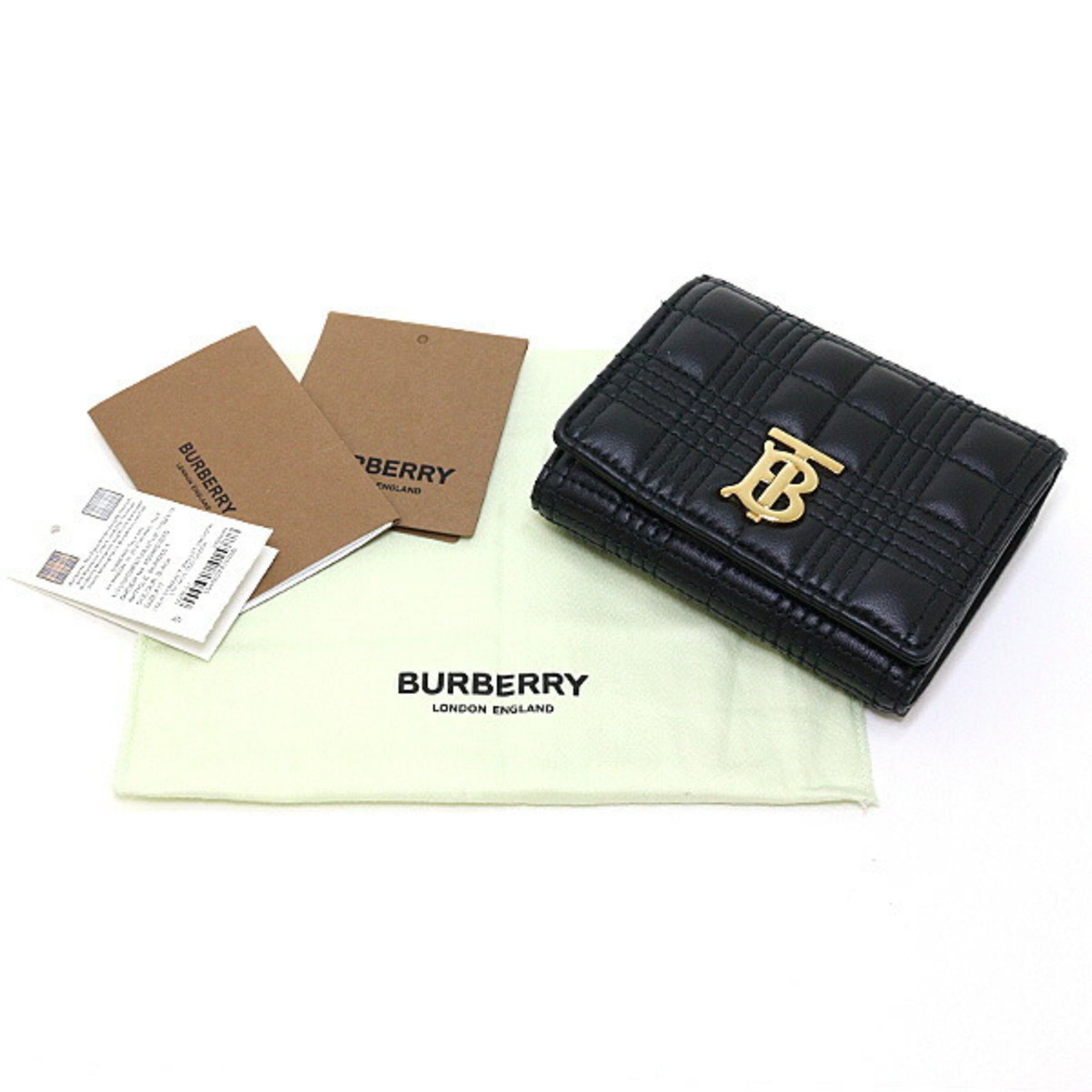 Burberry Tri-fold Wallet Compact Leather