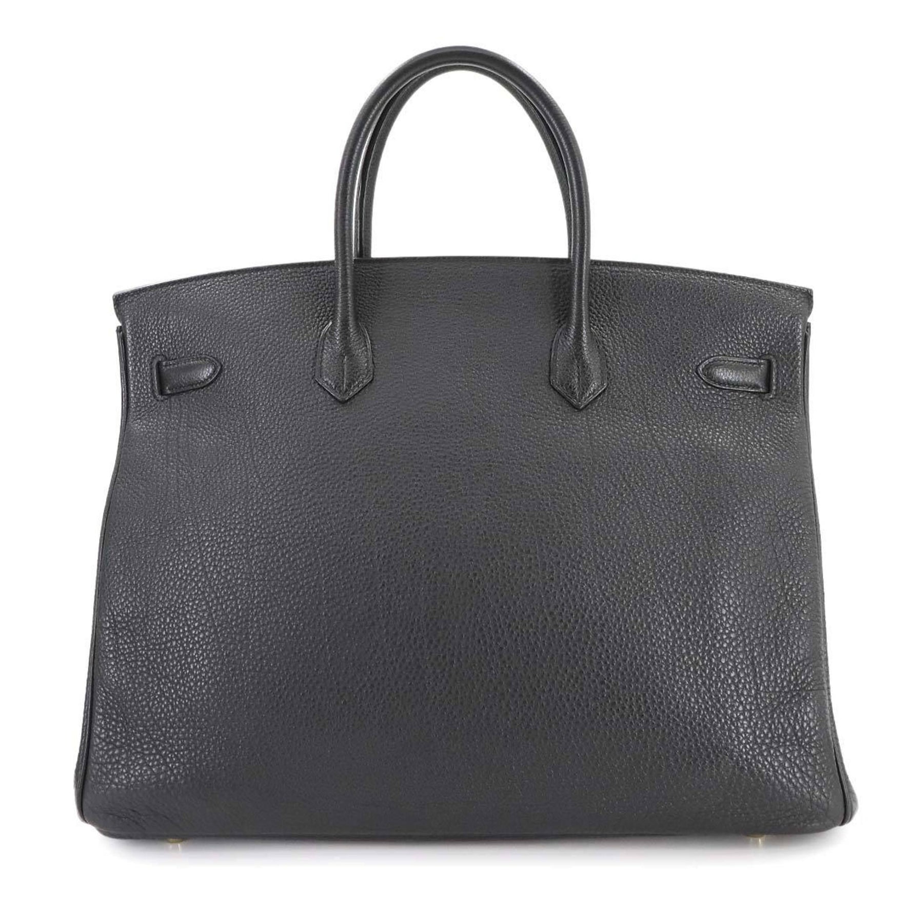 Hermes Hermès Birkin 40 Togo Black Handbag with Q Stamp and Gold Hardware