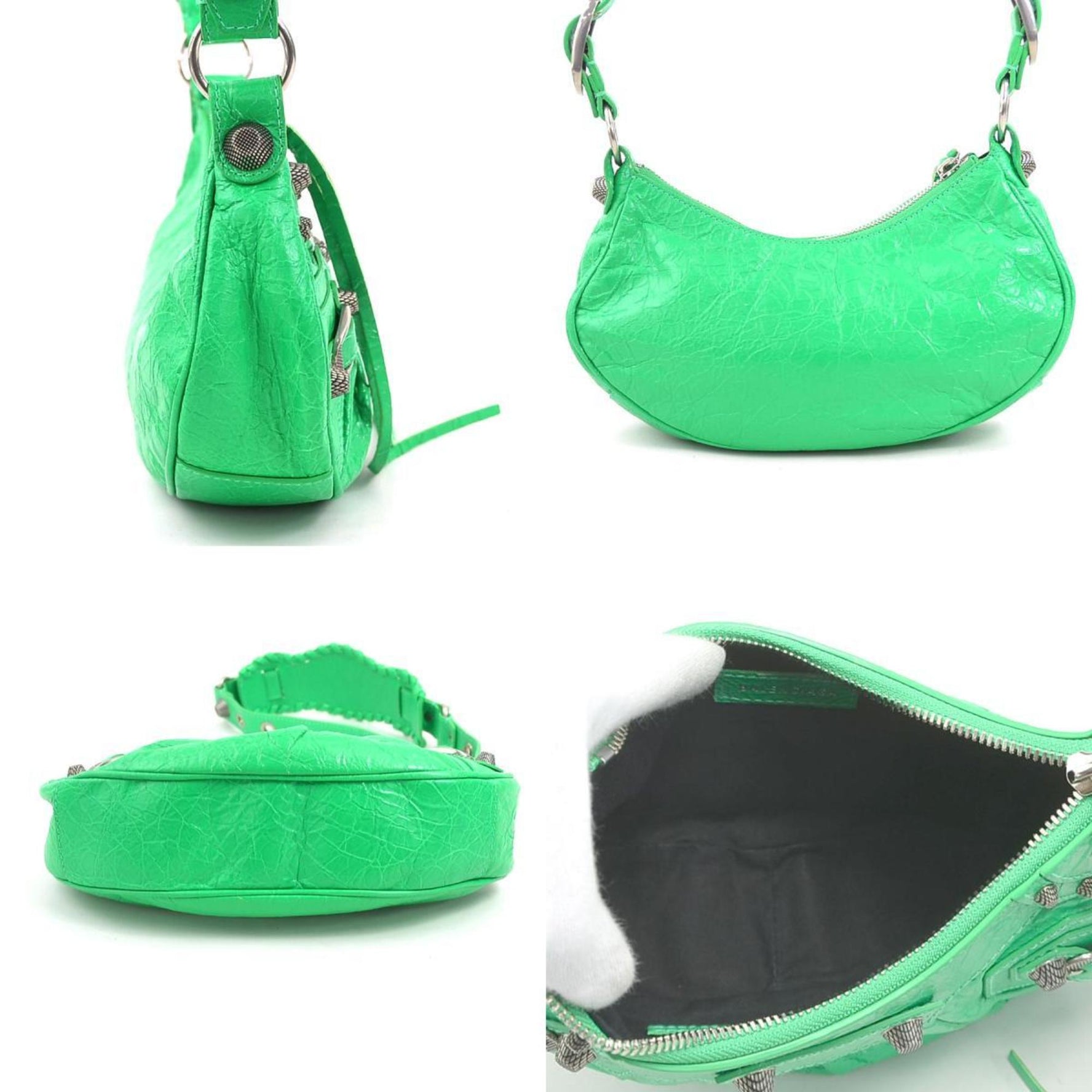 BALENCIAGA Shoulder Bag Le Cagoule XS Green Women's 90099k