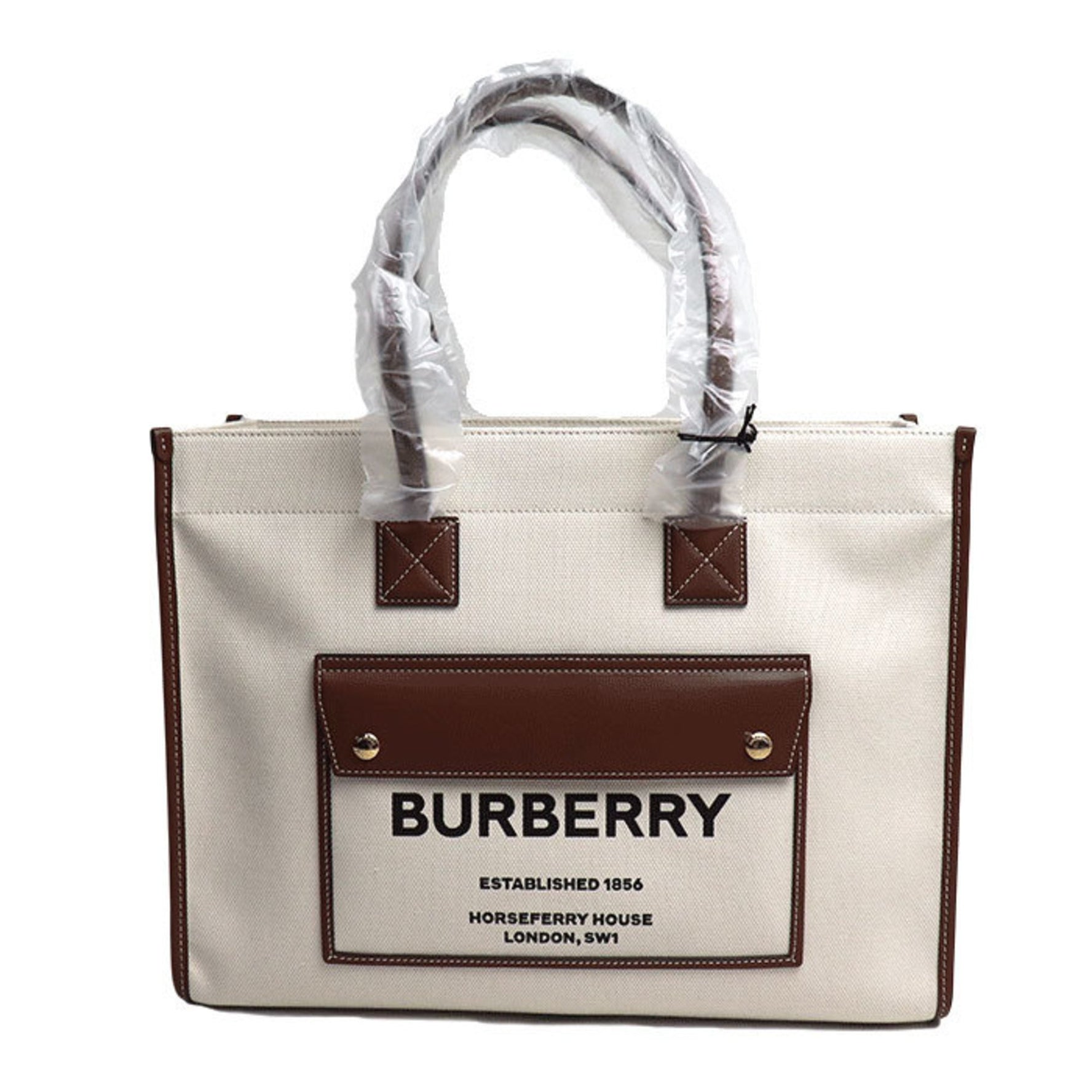 BURBERRY Medium Freya Tote Bag Natural/Tan A1395 Women's