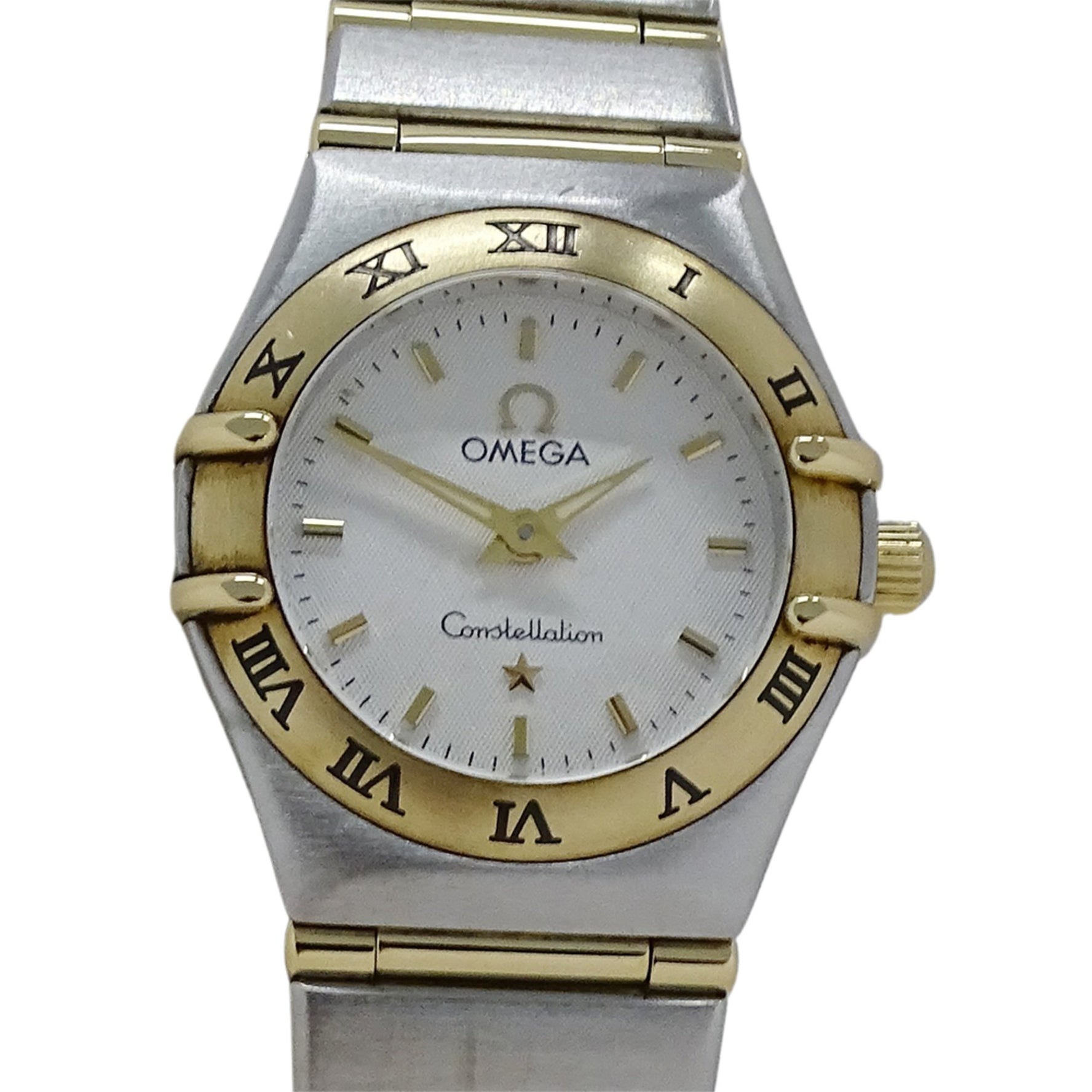 OMEGA Constellation Mini 1262.30 Quartz Watch, Stainless Steel, Gold, and Yellow Full Bar, Polished