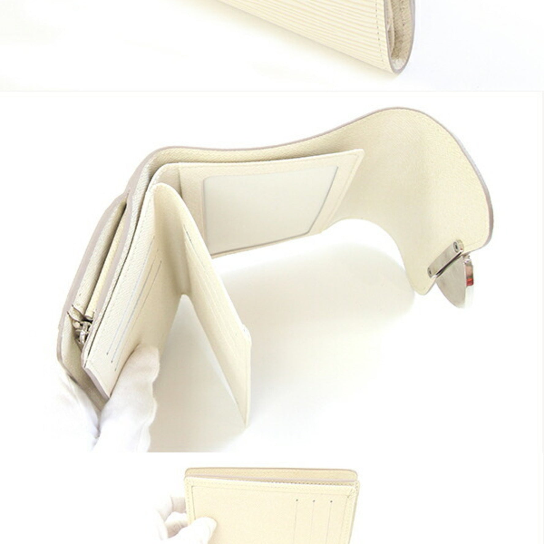 Louis Vuitton Epi Portefeuille Joy Tri-fold Wallet Ivory
