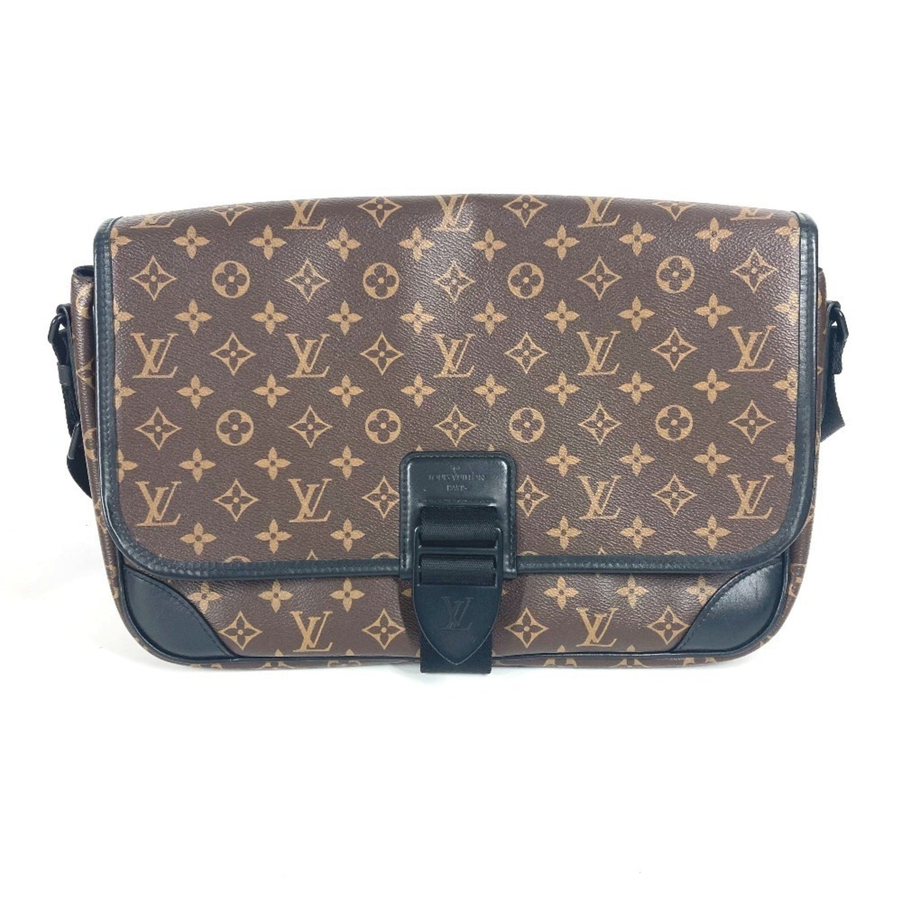 Louis Vuitton Monogram Macassar Arch Messenger Bag, Crossbody Flap Shoulder Canvas, Brown