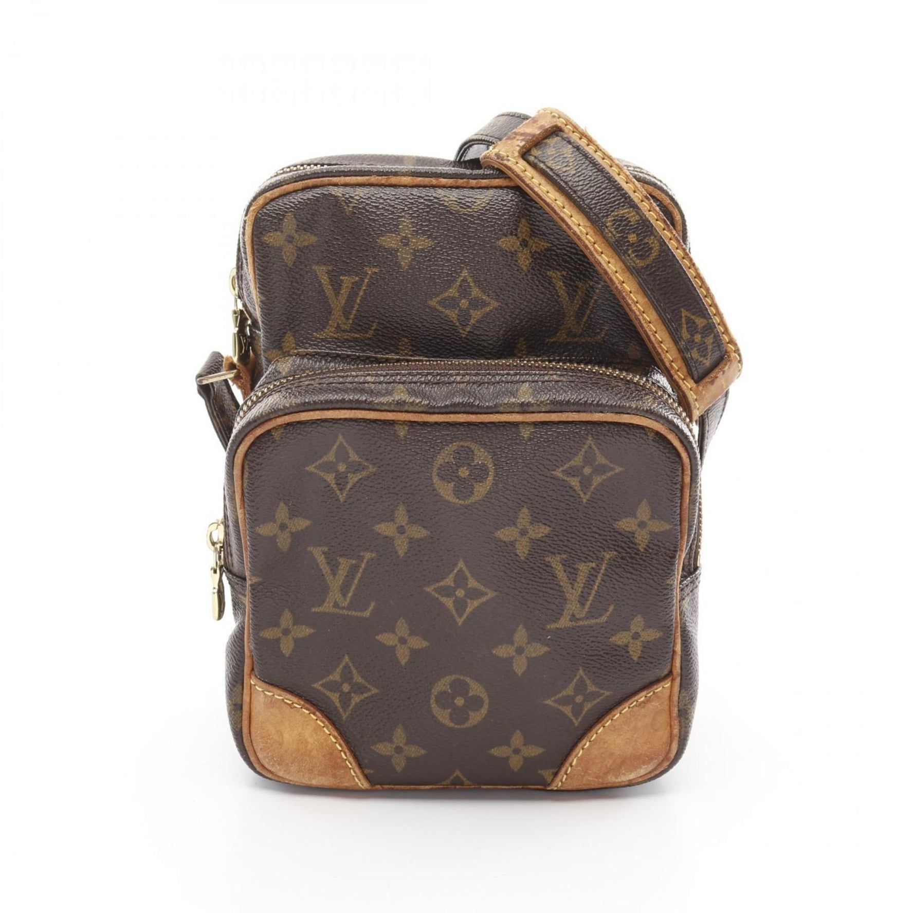 Louis Vuitton Amazon Shoulder Bag Coated Canvas Leather Monogram