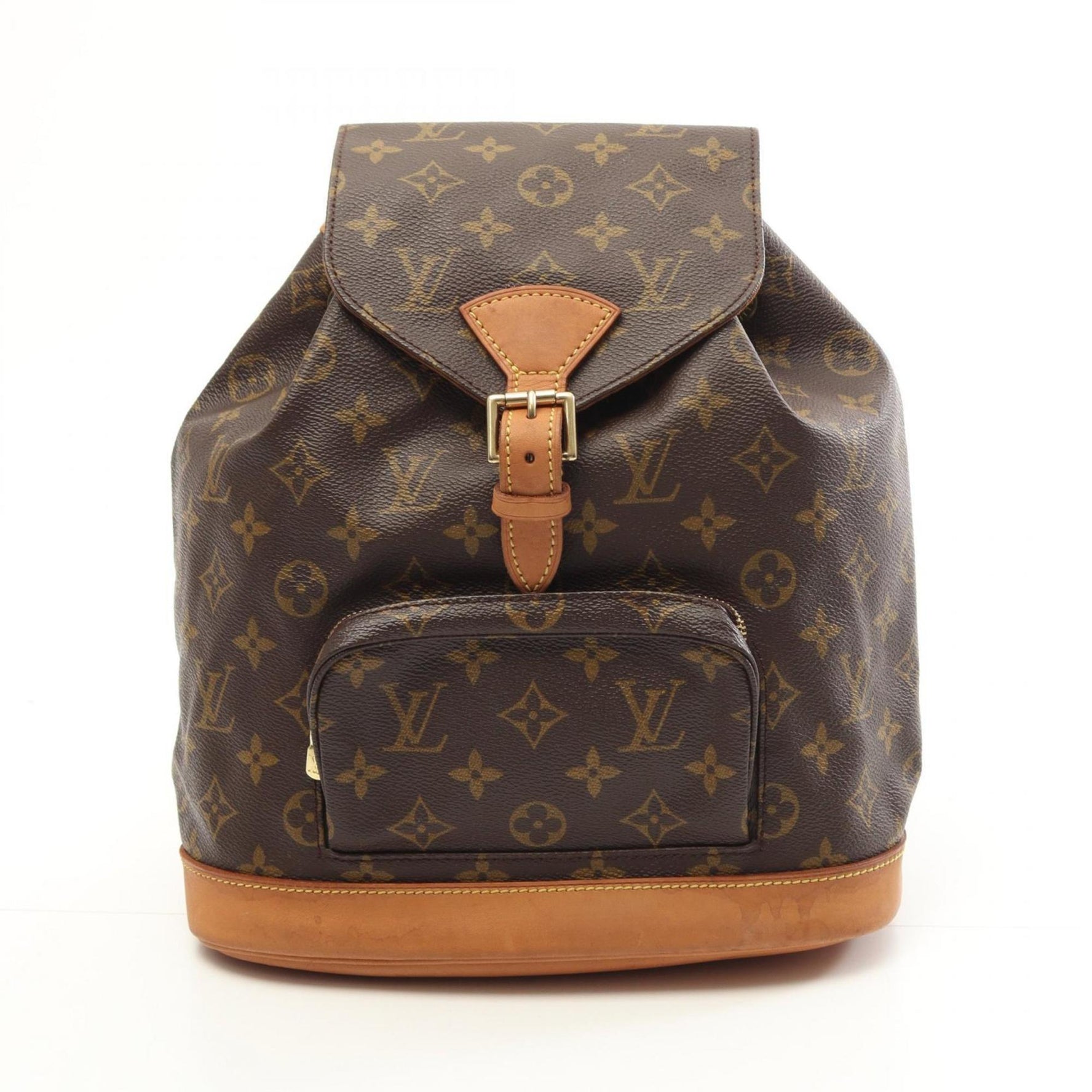 Louis Vuitton Montsouris MM Backpack Coated Canvas Leather Monogram