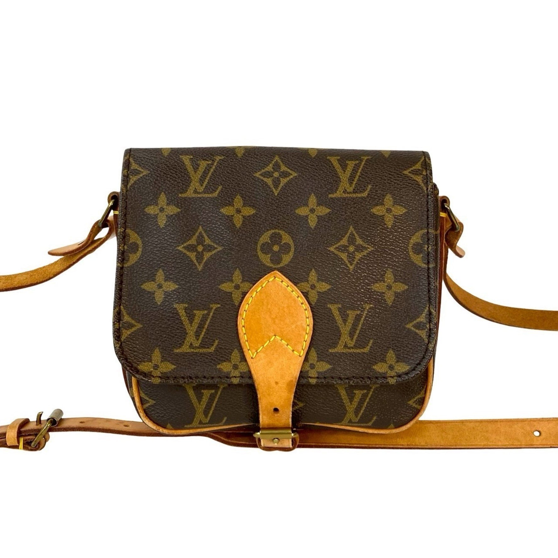 LOUIS VUITTON Vintage Catsiere Monogram Leather Shoulder Bag/Pochette 09998