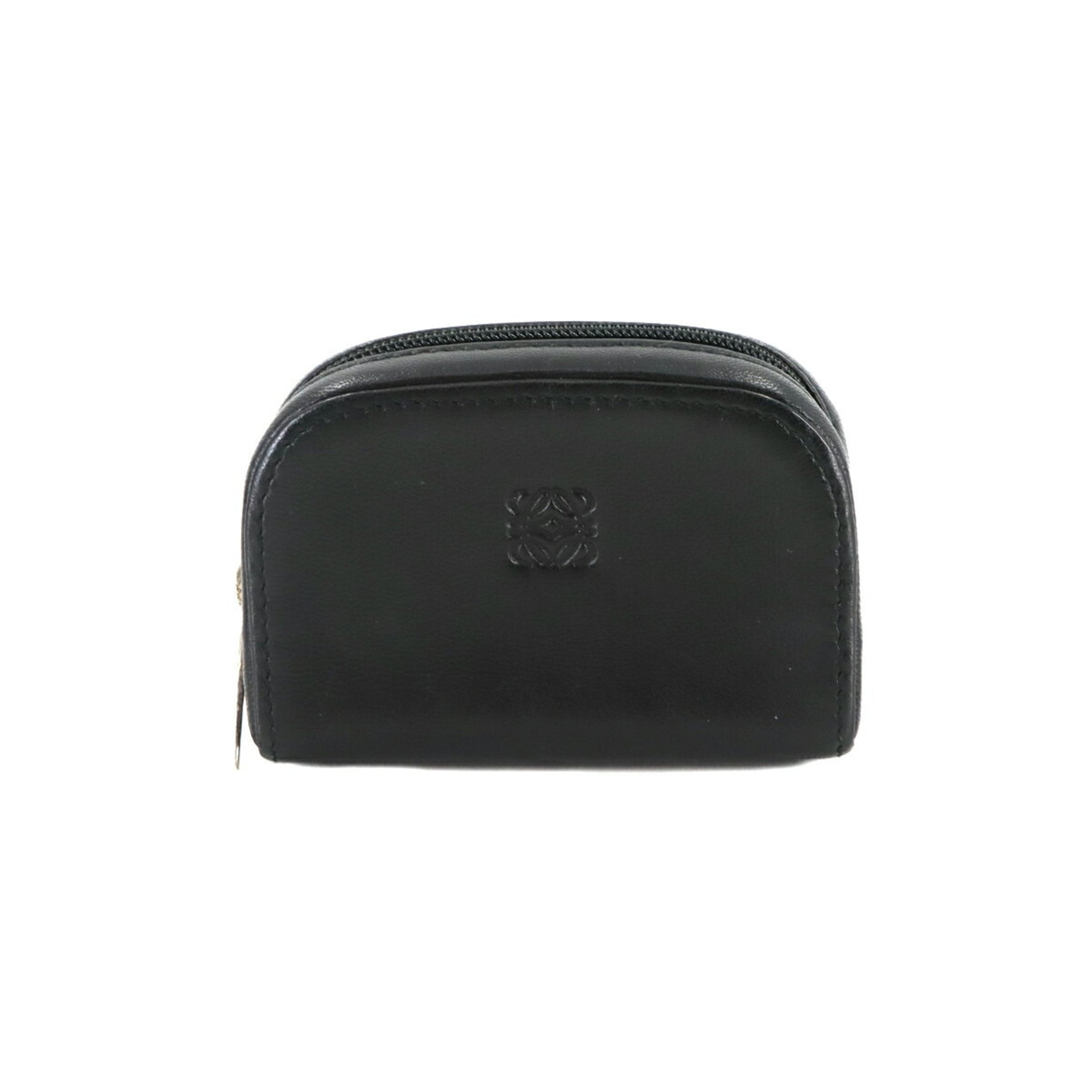 LOEWE Anagram Coin Purse, Leather with Silver Hardware