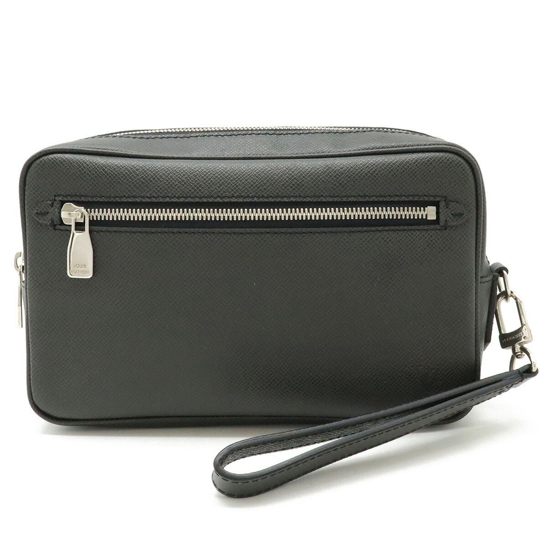 LOUIS VUITTON Taiga Pochette Kasai Second Bag Clutch Handbag Ardoise Black M33424