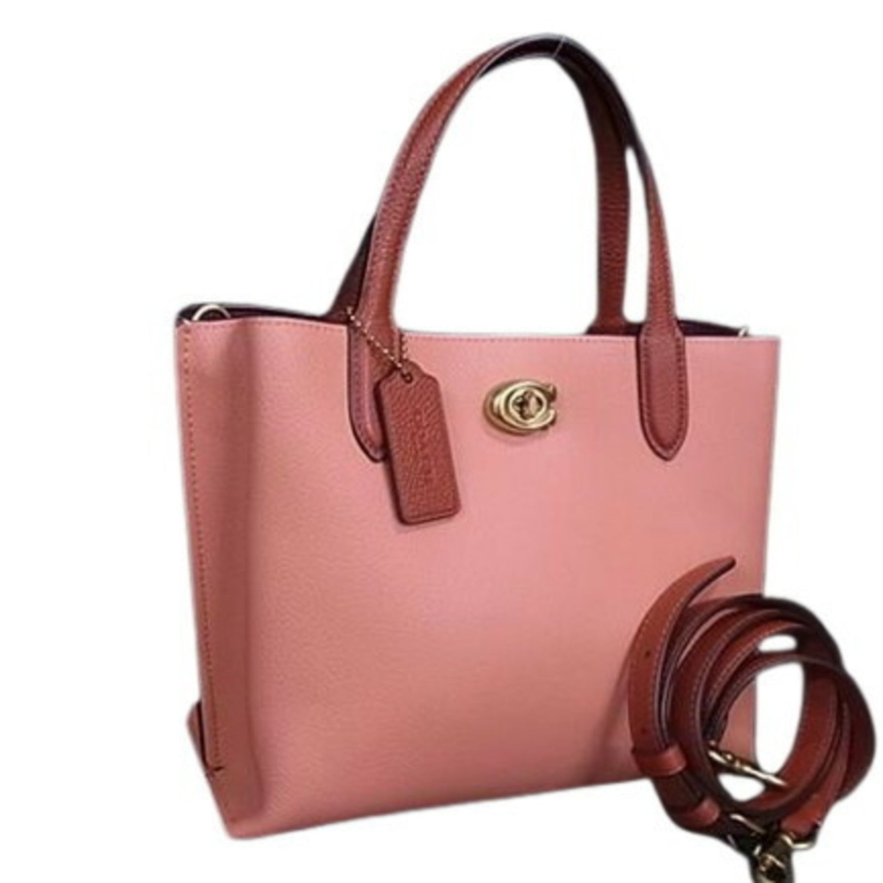 COACH Willow Tote 24 Colorblock Leather Shoulder Bag