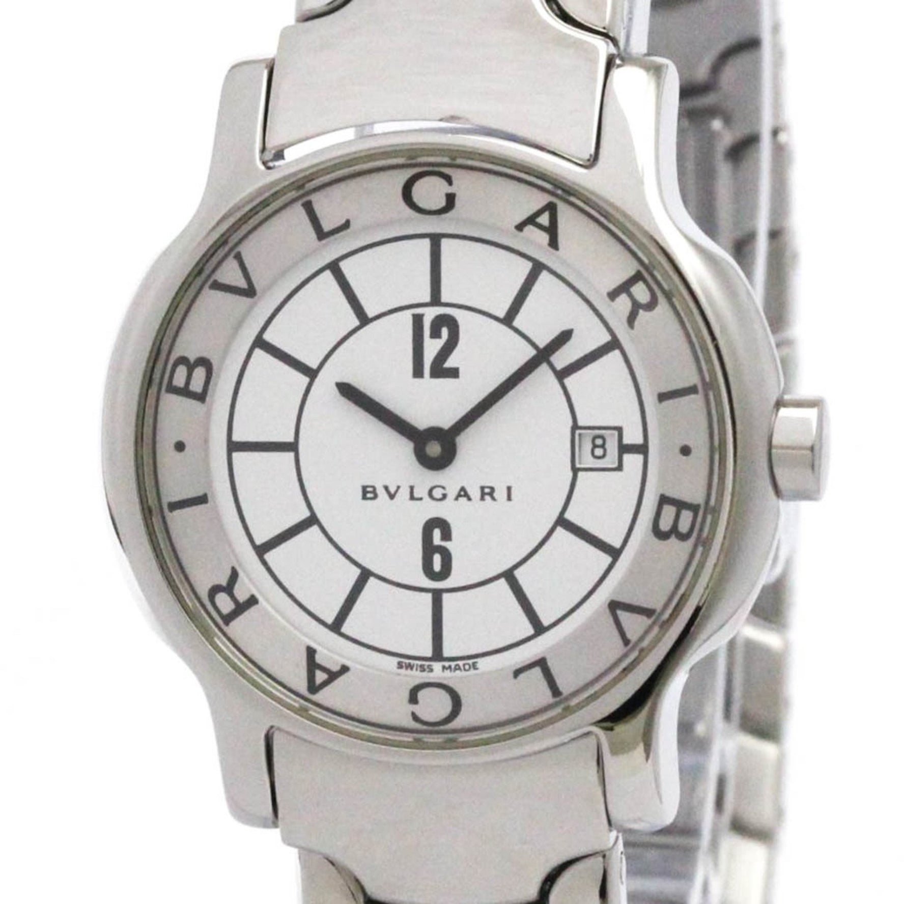 BVLGARI Solotempo Steel Quartz Ladies Watch ST29S Polished