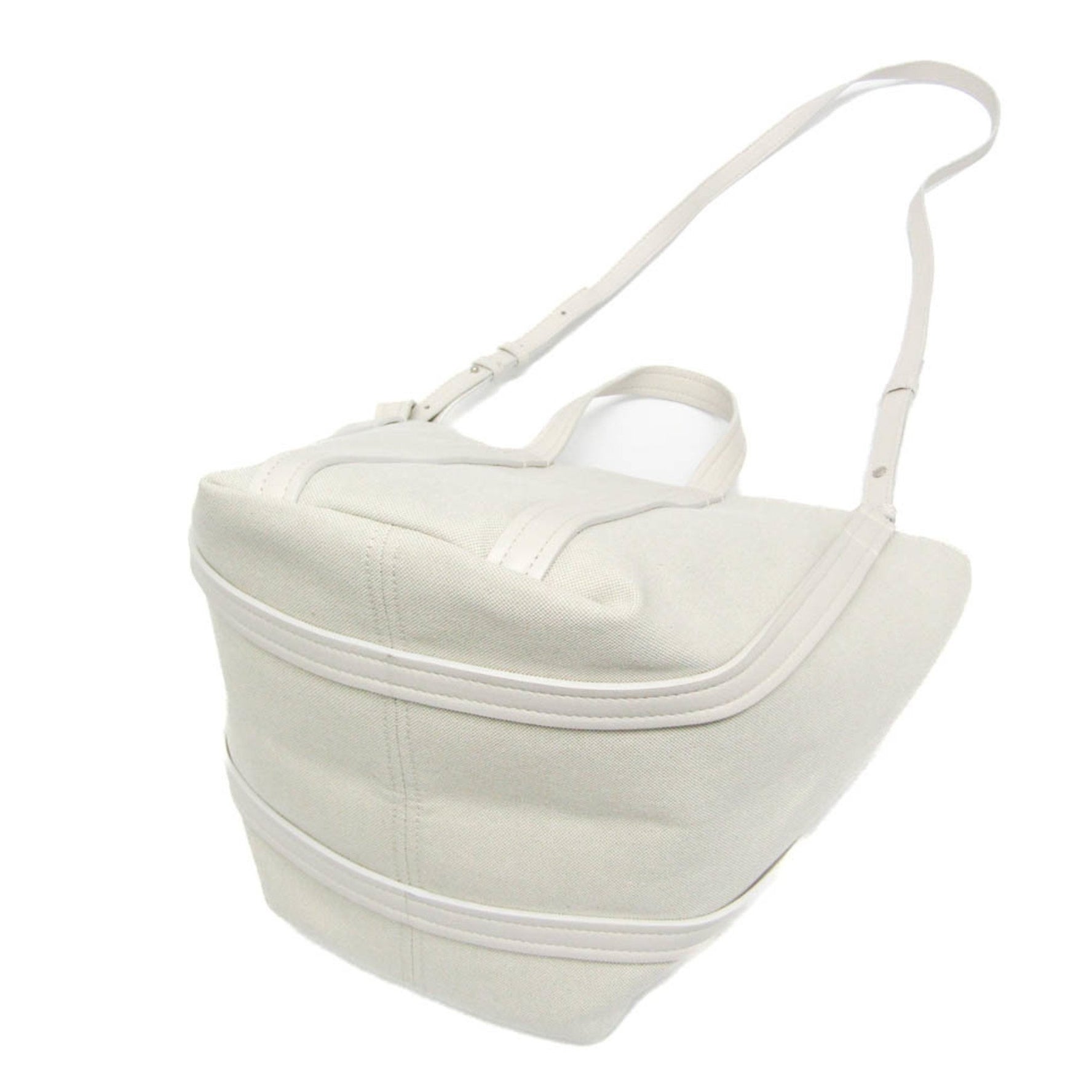 Balenciaga EVERYDAY 2.0 SMALL SORTH SOUTH Women's Canvas,Leather Handbag,Shoulder Bag White