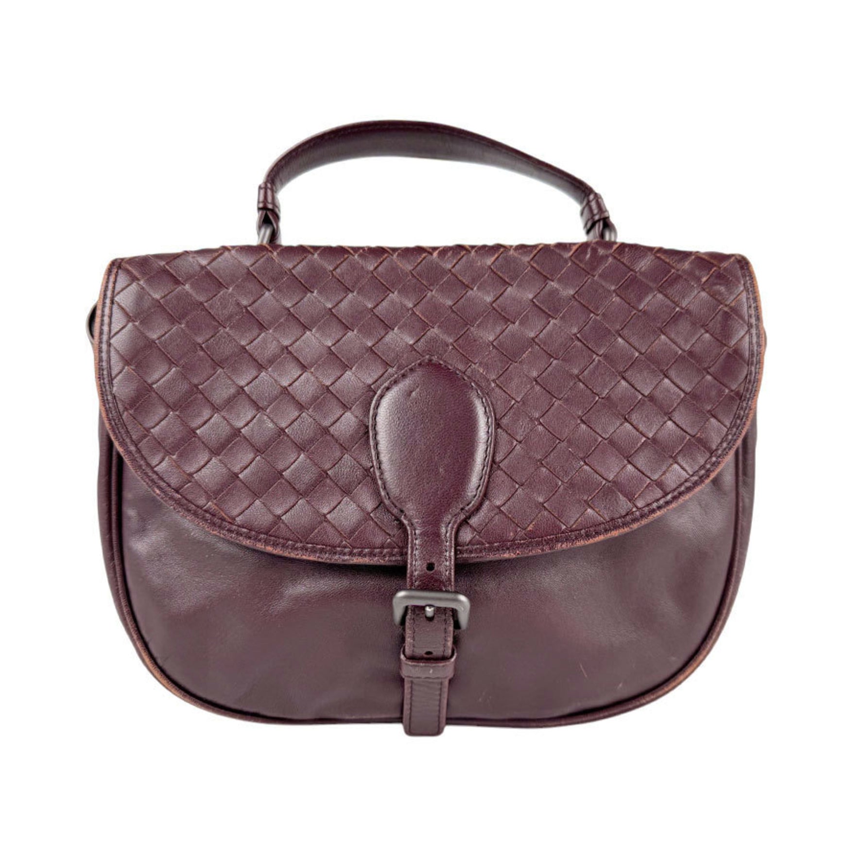 Bottega Veneta Shoulder Bag Intrecciato Leather Bordeaux Women's z4105