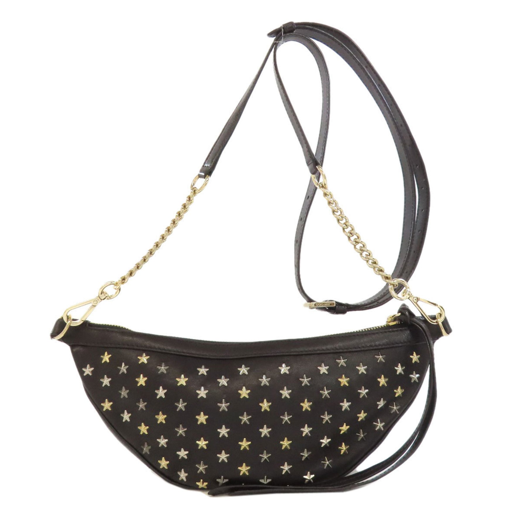 Jimmy Choo Star Motif Studded Shoulder Bag Leather
