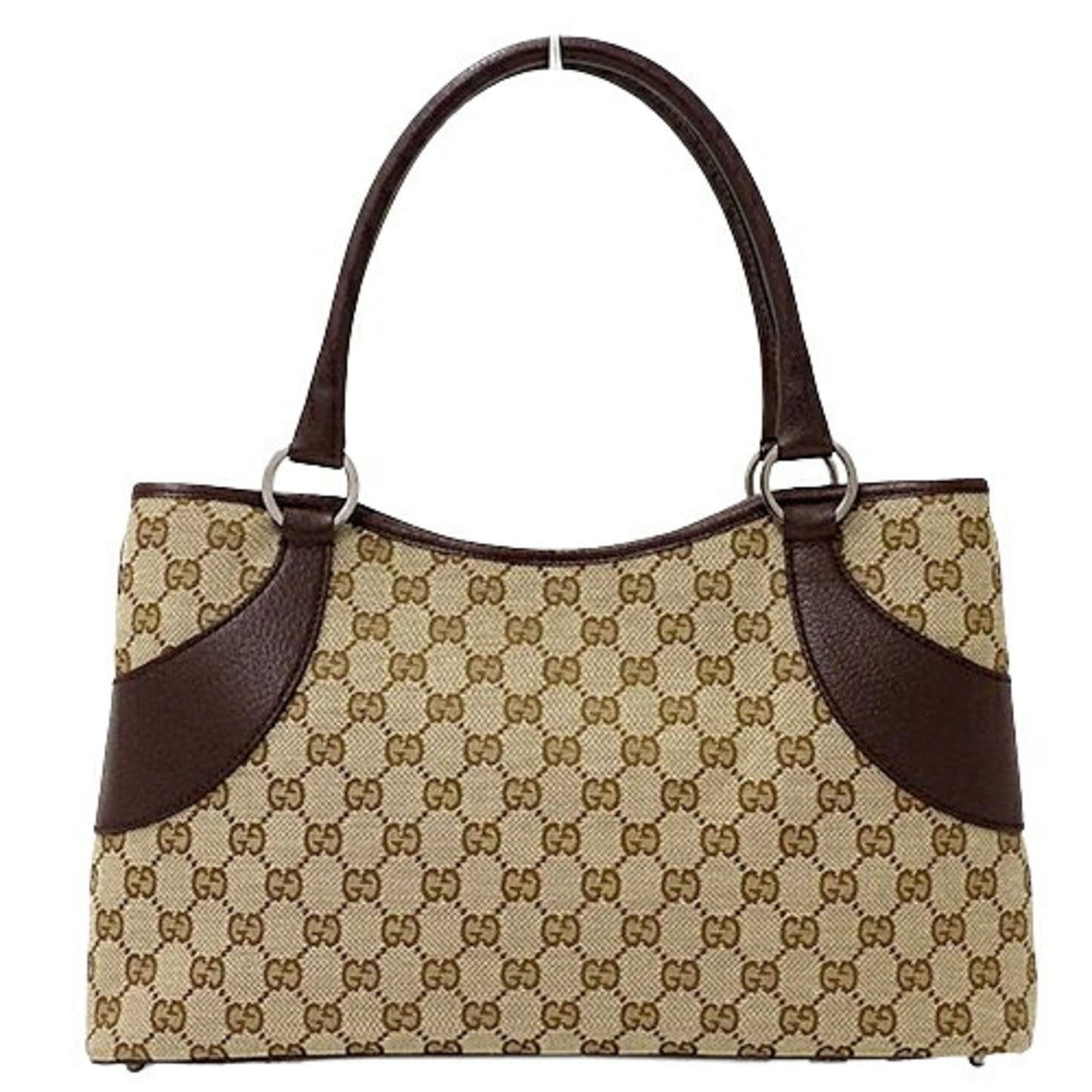 GUCCI Tote Bag GG Canvas Beige Brown