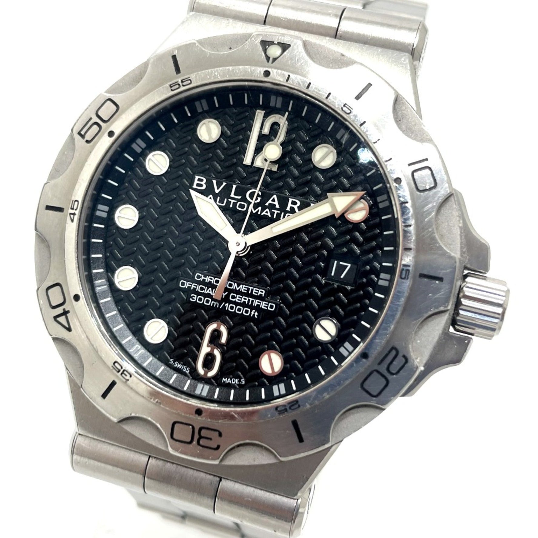Bvlgari DP42SSD Chronometer Automatic date Wristwatch Silver