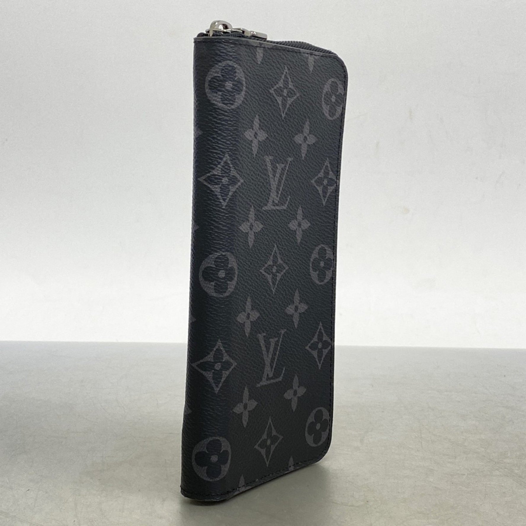 Louis Vuitton Monogram Eclipse Zippy Wallet Vertical Black/Grey Long