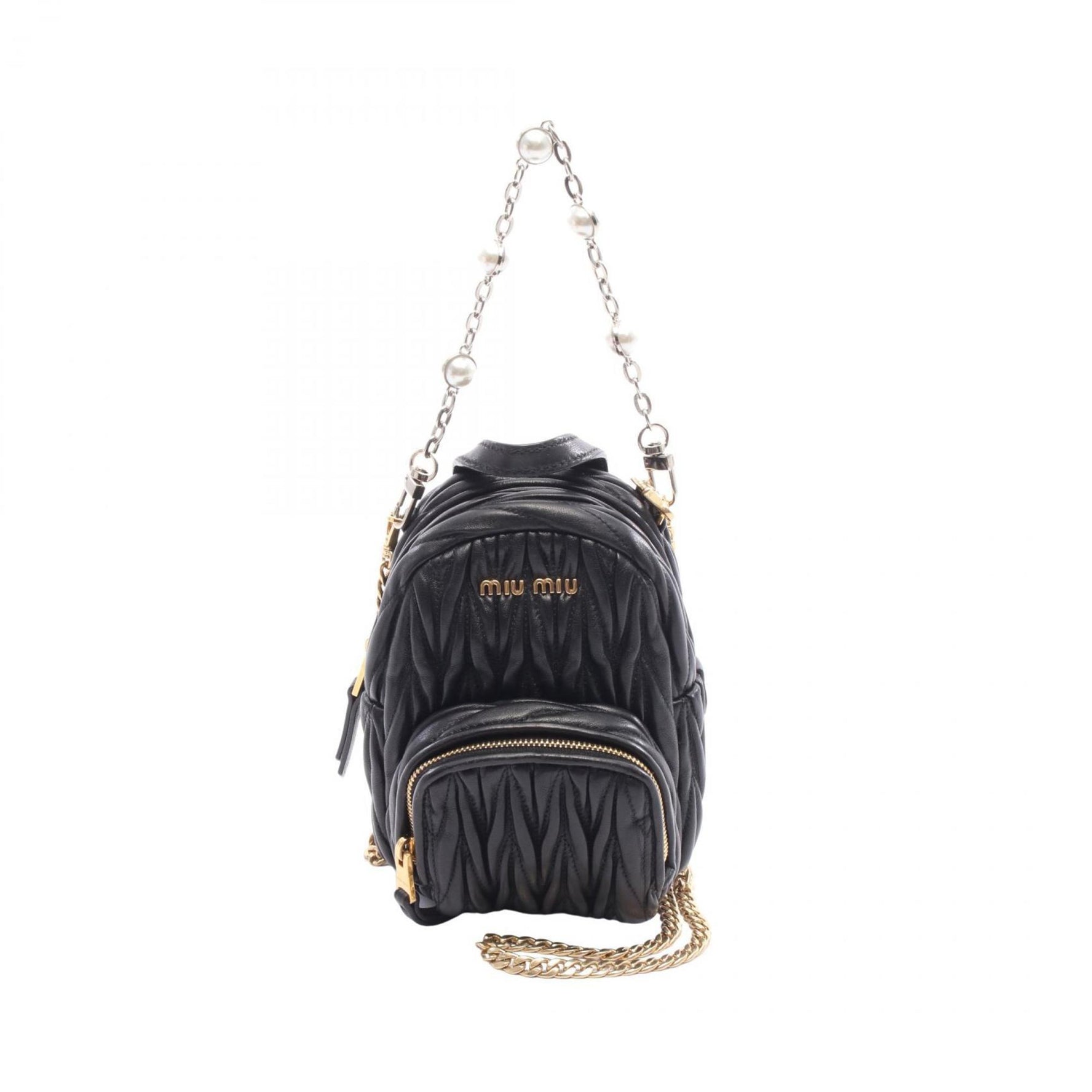 Miu Miu Miu Matelasse Mini Shoulder Bag, Leather