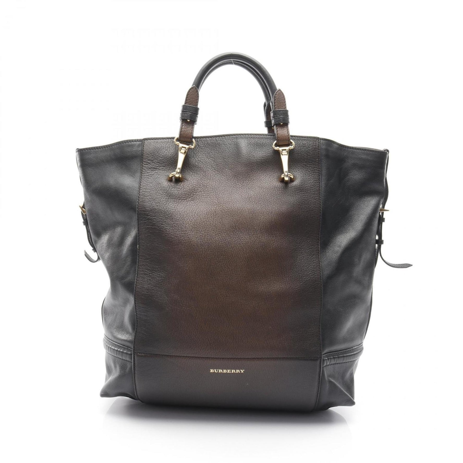 Burberry Leather Handbag in Black/Brown