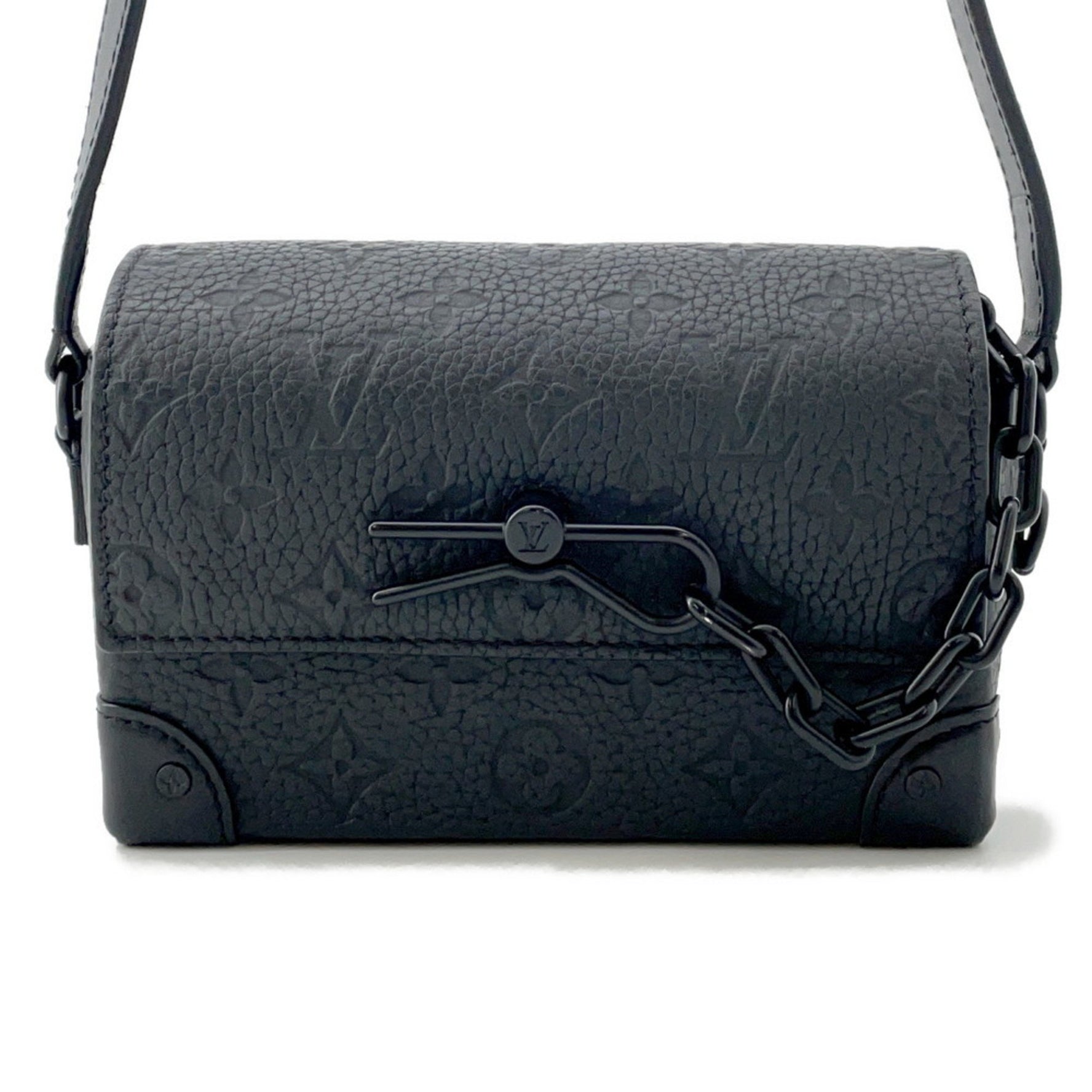 Louis Vuitton Monogram Taurillon Steamer Wearable Wallet Black Shoulder Bag