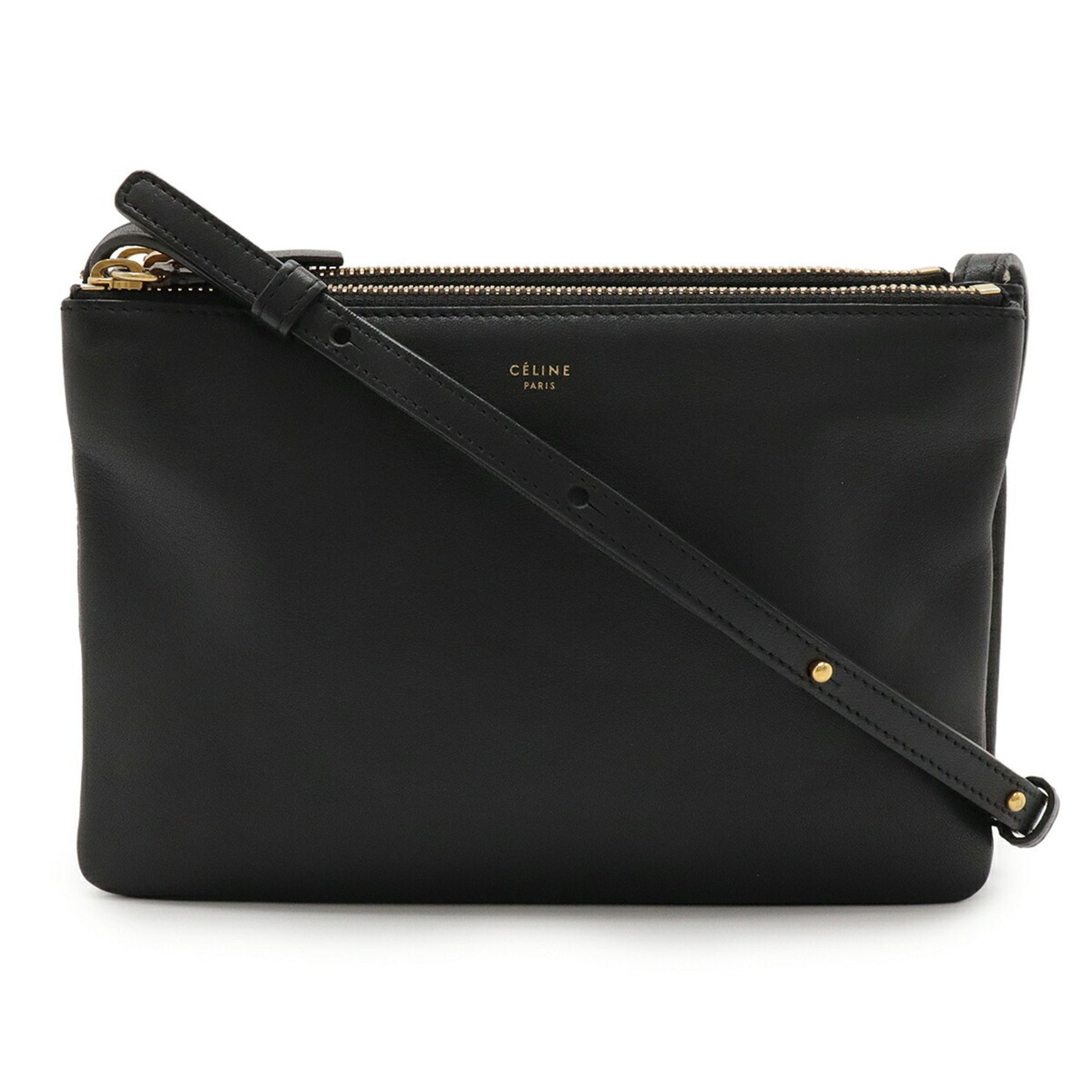 CELINE Trio Small Shoulder Bag/Pouch in Leather
