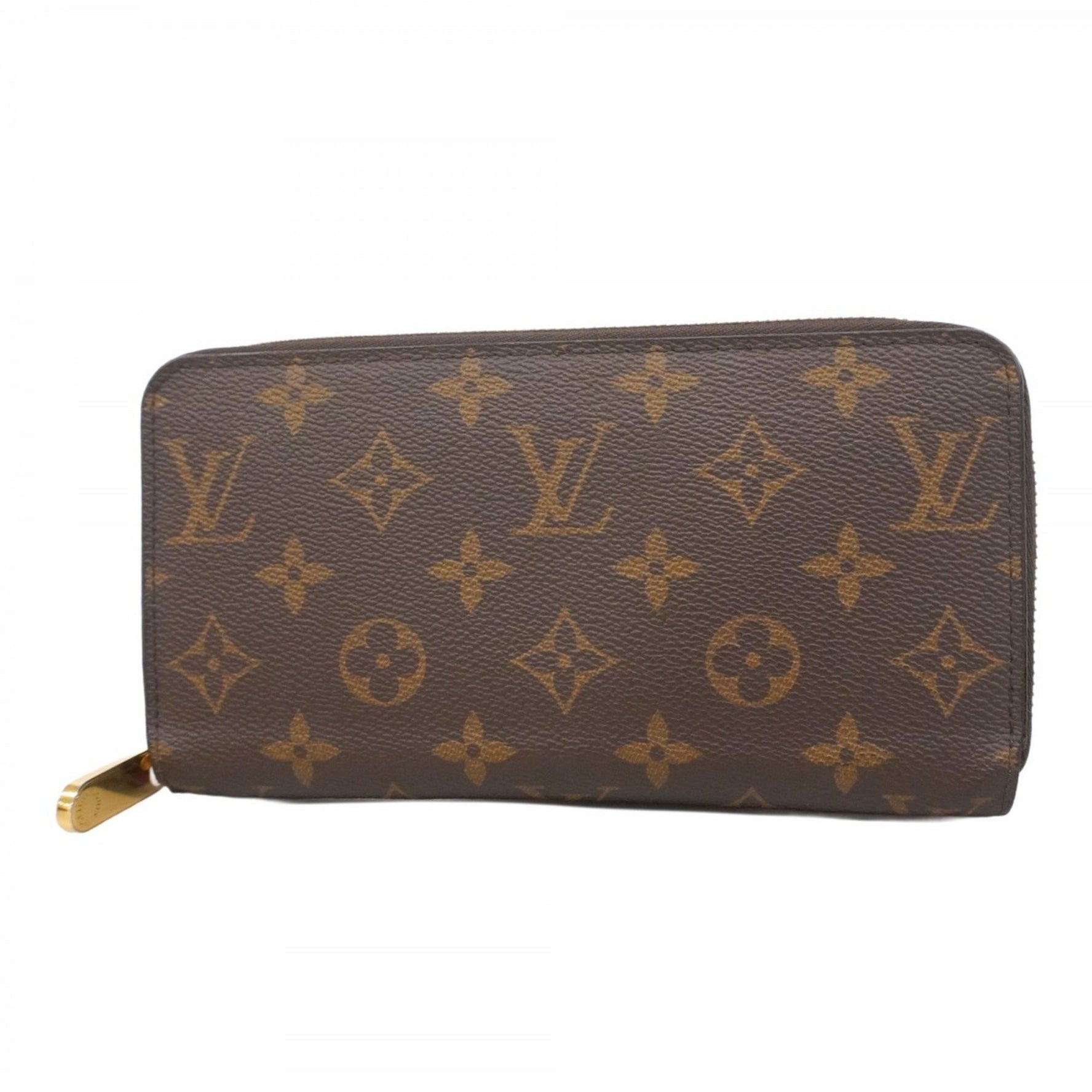 Louis Vuitton Monogram Zippy Wallet Brown Coquelicot