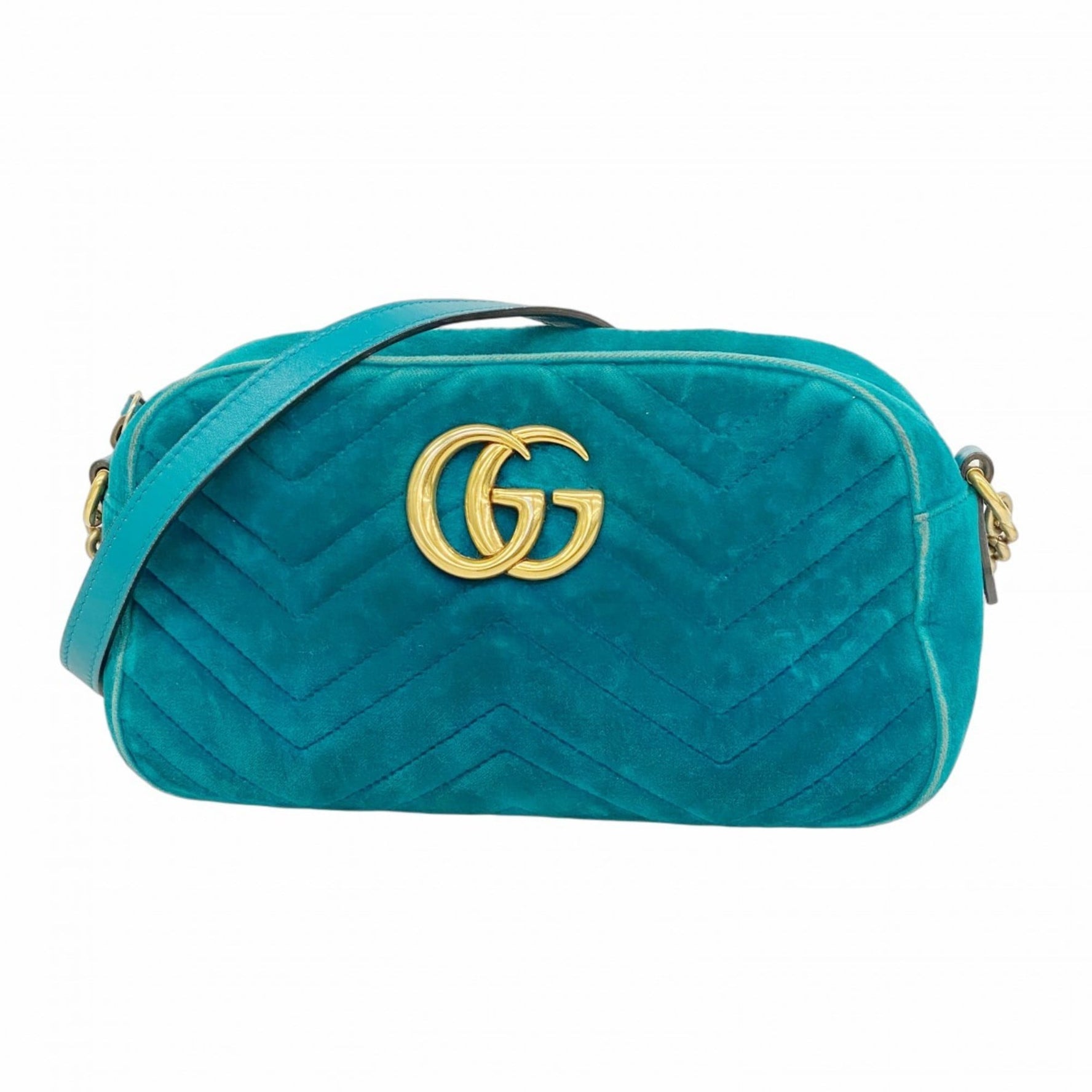 Gucci GG Marmont Shoulder Bag Velvet Blue