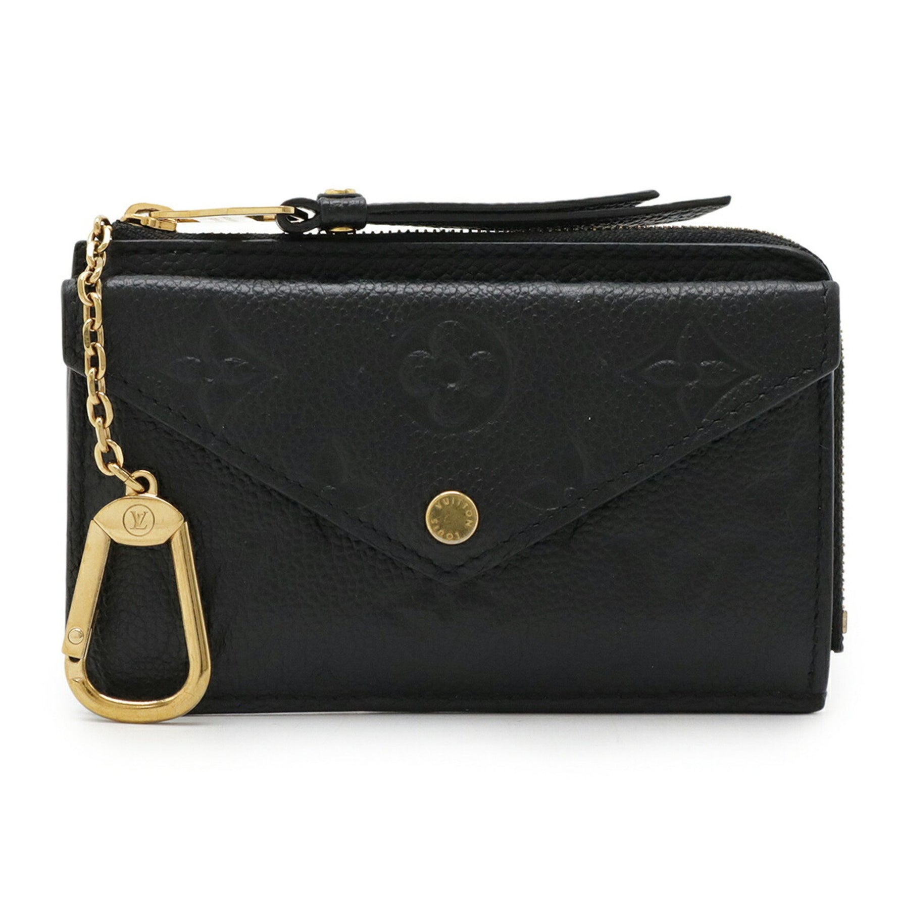 Louis Vuitton Monogram Empreinte Porte Carte Recto Verso Coin Case, Card Noir Black