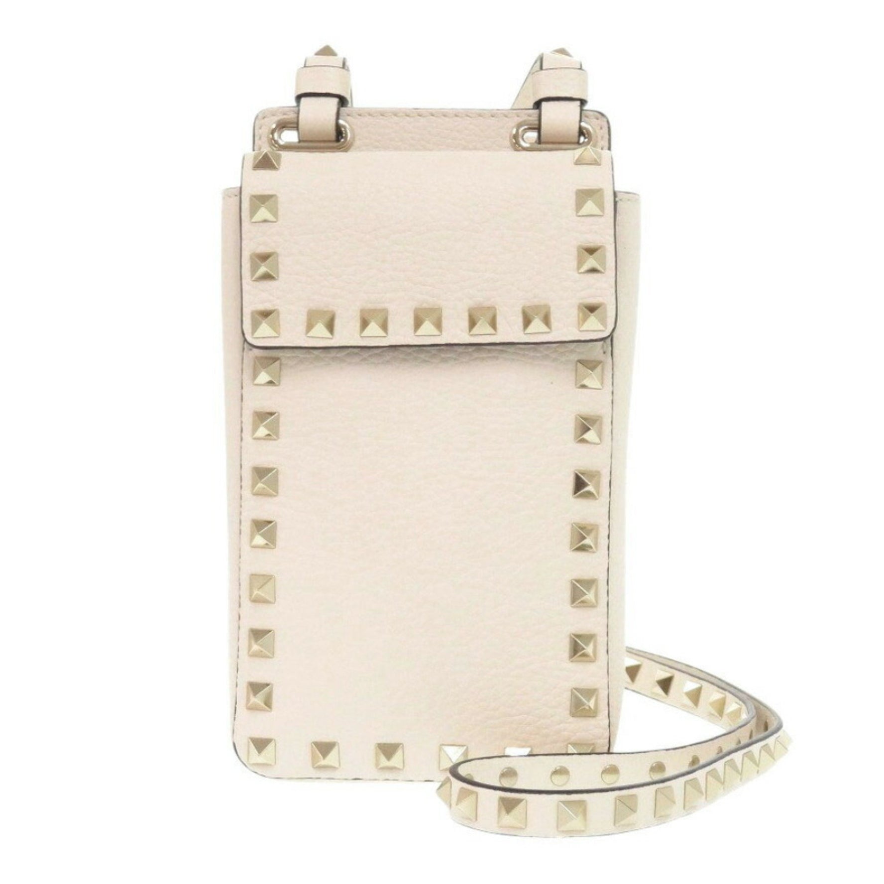 Like new Valentino Garavani Rockstud light ivory leather shoulder bag 1196Valentino