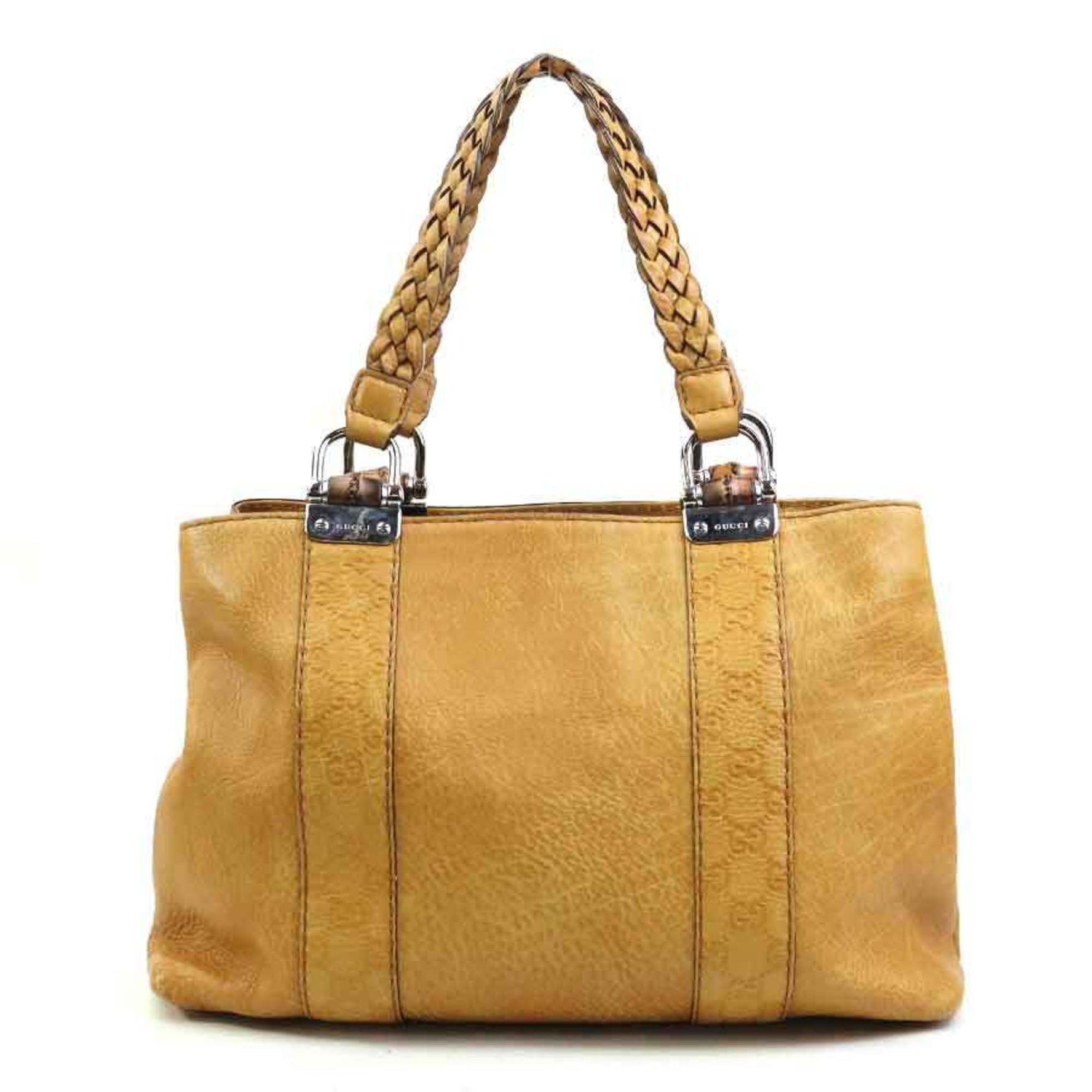 Gucci handbag in yellow-brown leather
