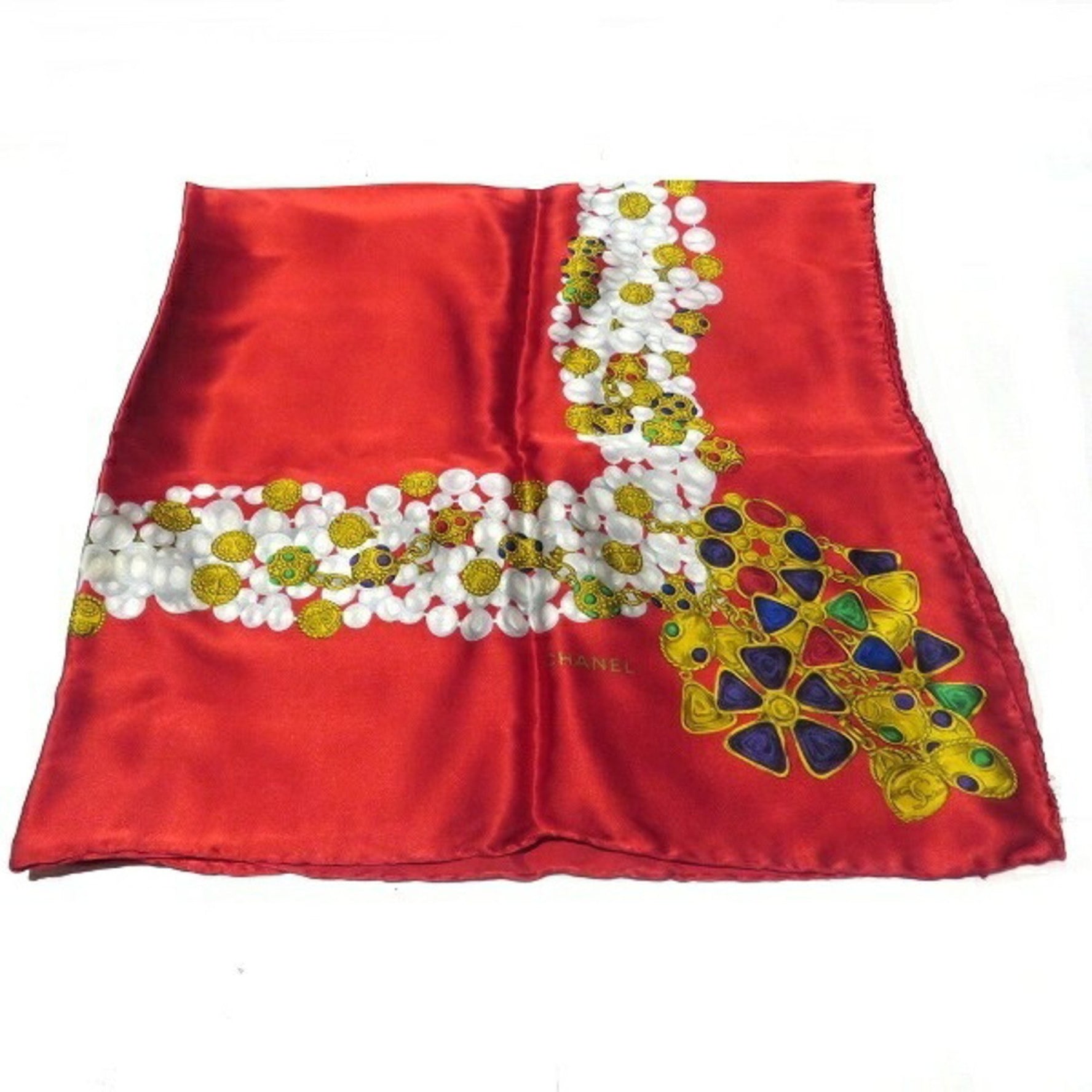 CHANEL motif silk accessories mufflers and scarves for women