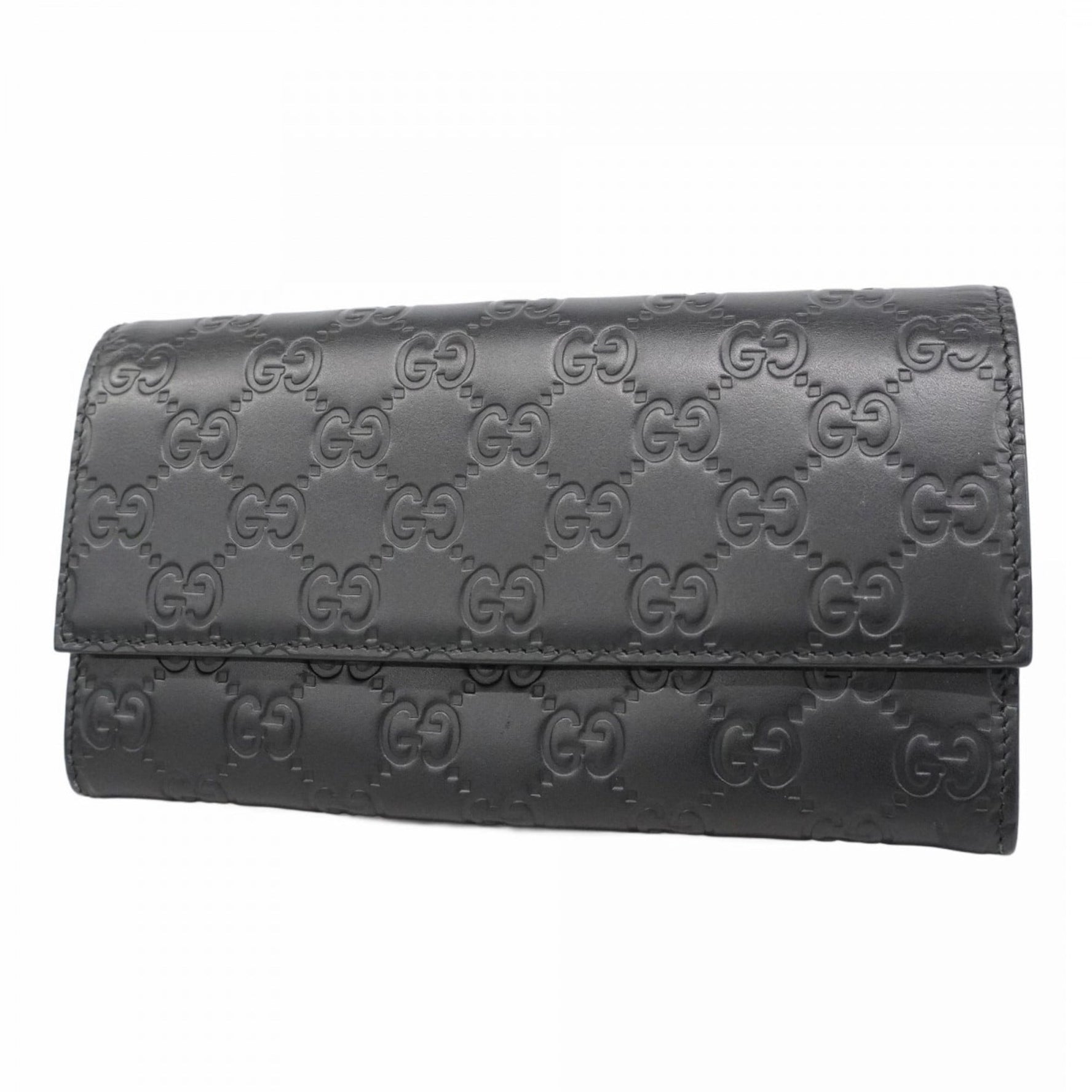Gucci long wallet Guccissima leather