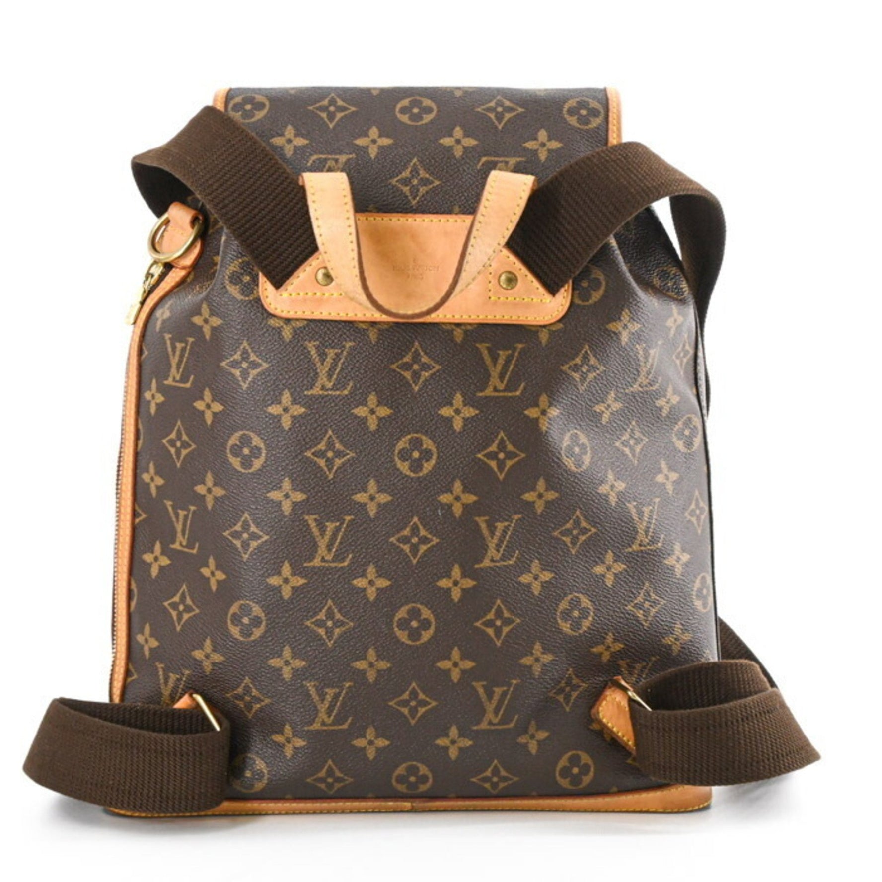 LOUIS VUITTON Sac Ado Bosphor Monogram Backpack, Brown Leather